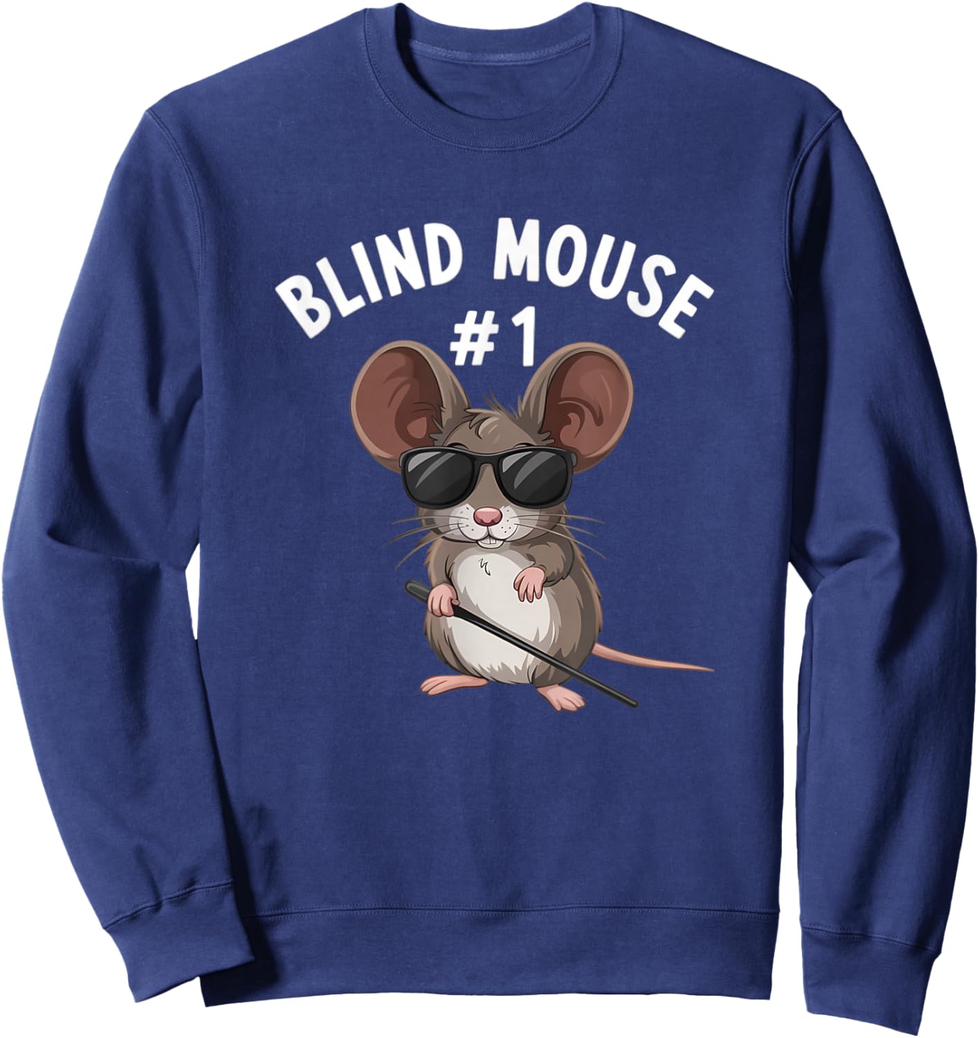 Blind Mouse 1 Three Blind Mice Halloween Costume Sweatshirt - Sweatshirt | Navy