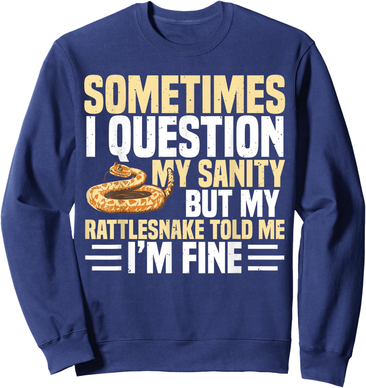 Rattlesnake Terrarium Foode Sanke Owner Rattlesnake Sweatshirt - Sweatshirt | Navy