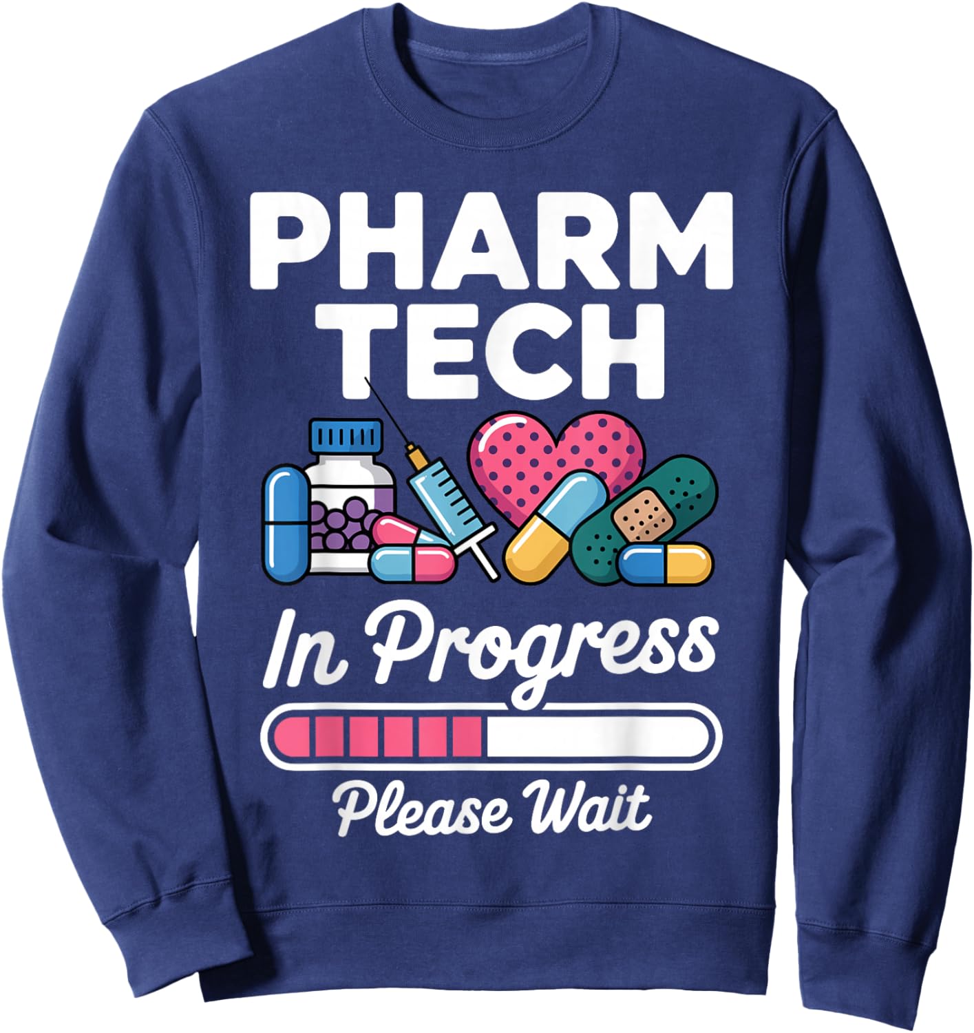 Funny Pharmacy Technician Design Women Pharmacy Tech Sweatshirt - Sweatshirt | Navy