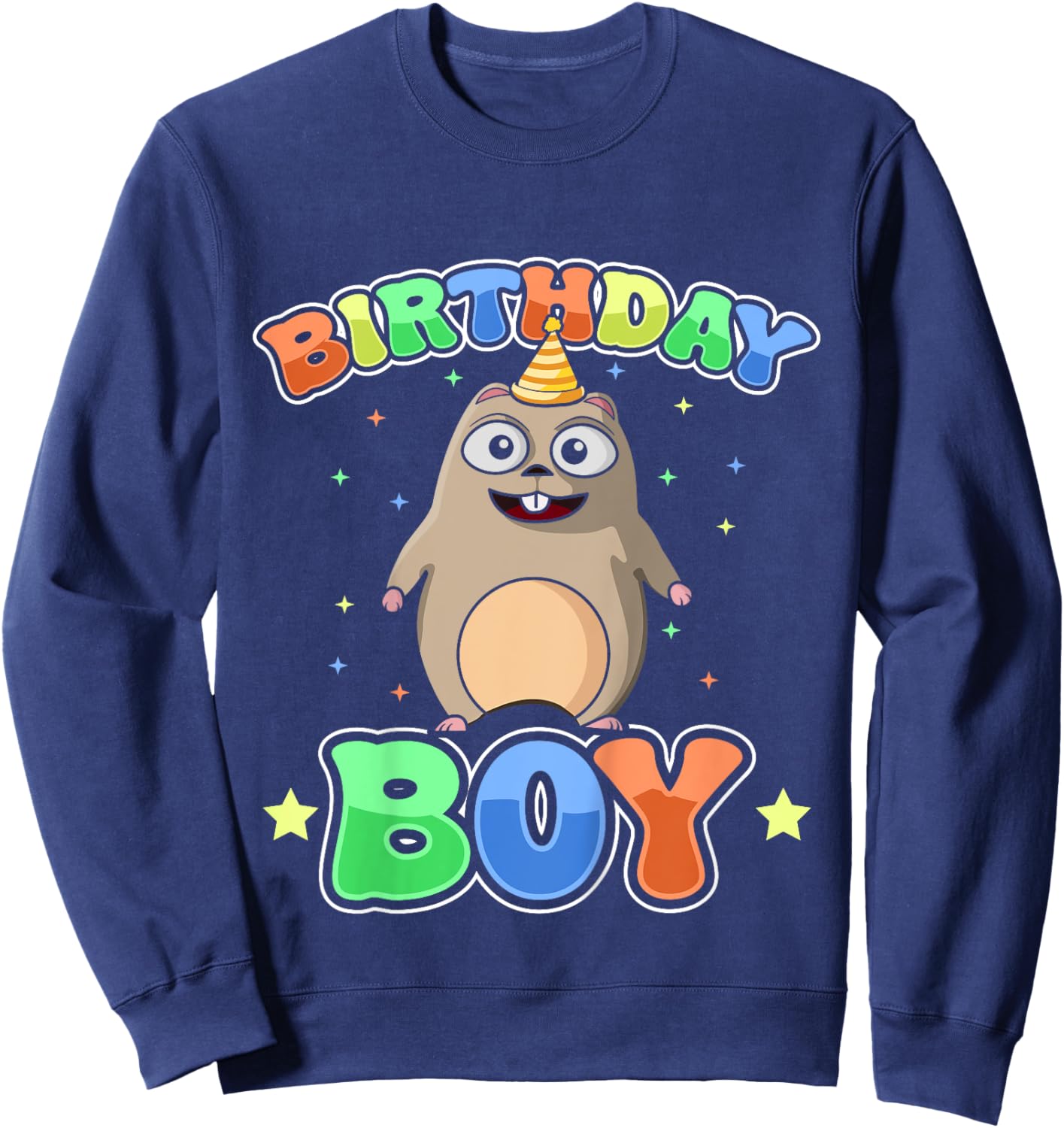 Kids Birthday Boy Lemming Outfit for Gamers and Animal Lovers Sweatshirt - Sweatshirt | Navy