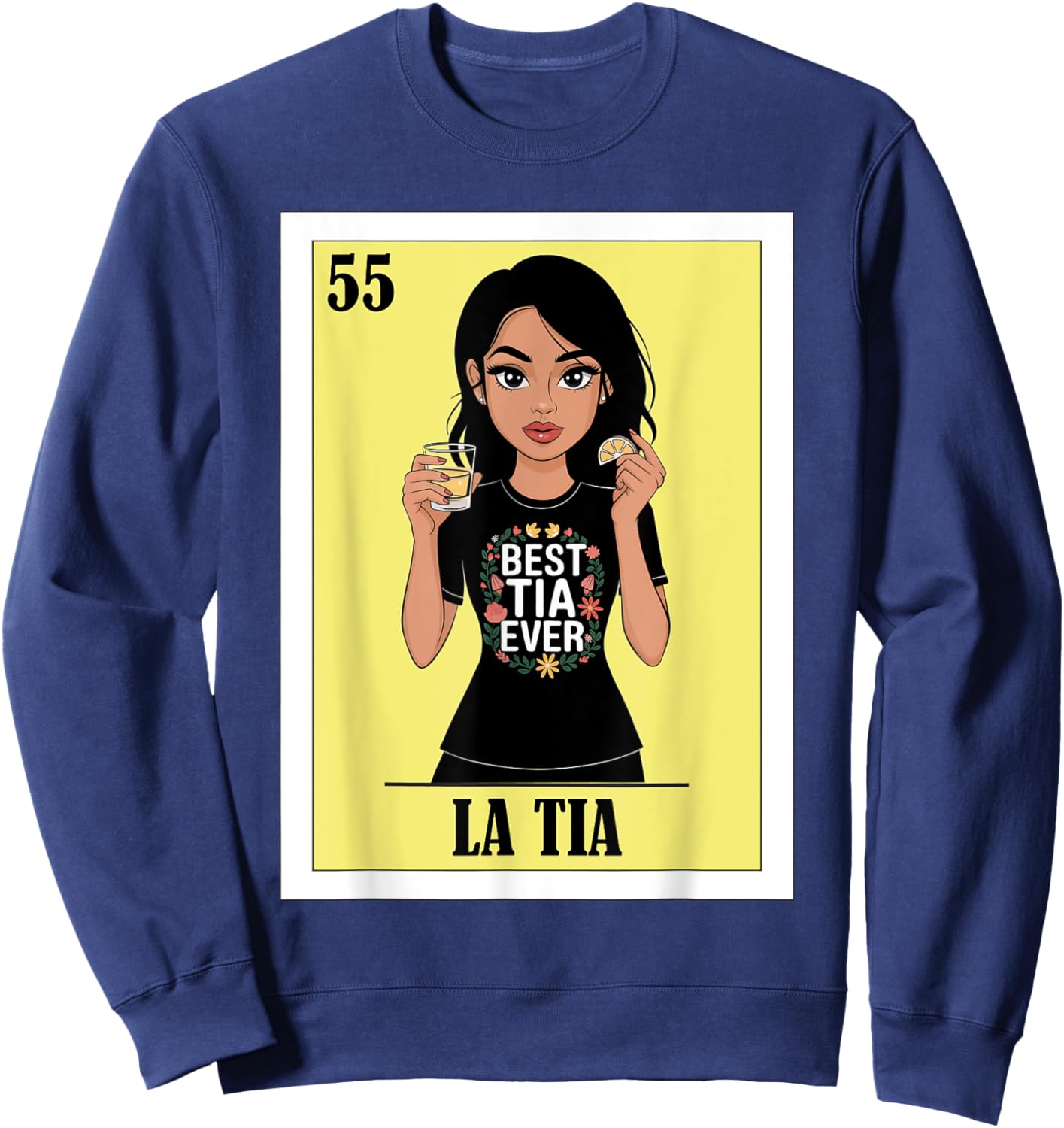 Funny Mexican Design for Aunt - La Tia Sweatshirt - Sweatshirt | Navy