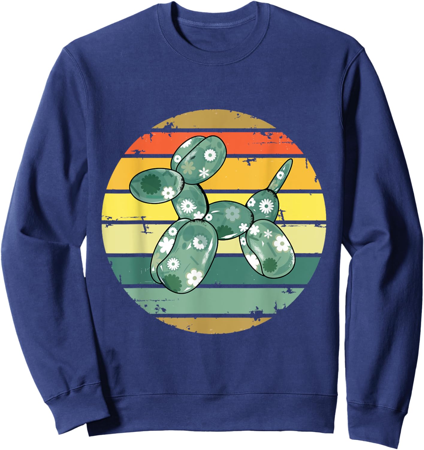 Vintage Balloon Dog Men Women Sweatshirt - Sweatshirt | Navy