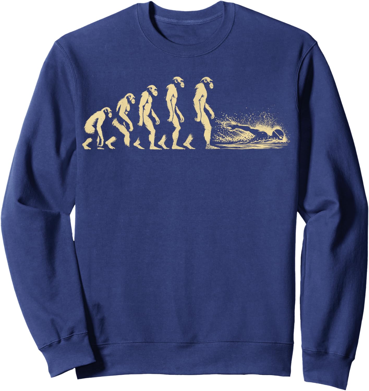 Swimming Evolution Swimmer Open Water Swimming , Black, S Sweatshirt - Sweatshirt | Navy
