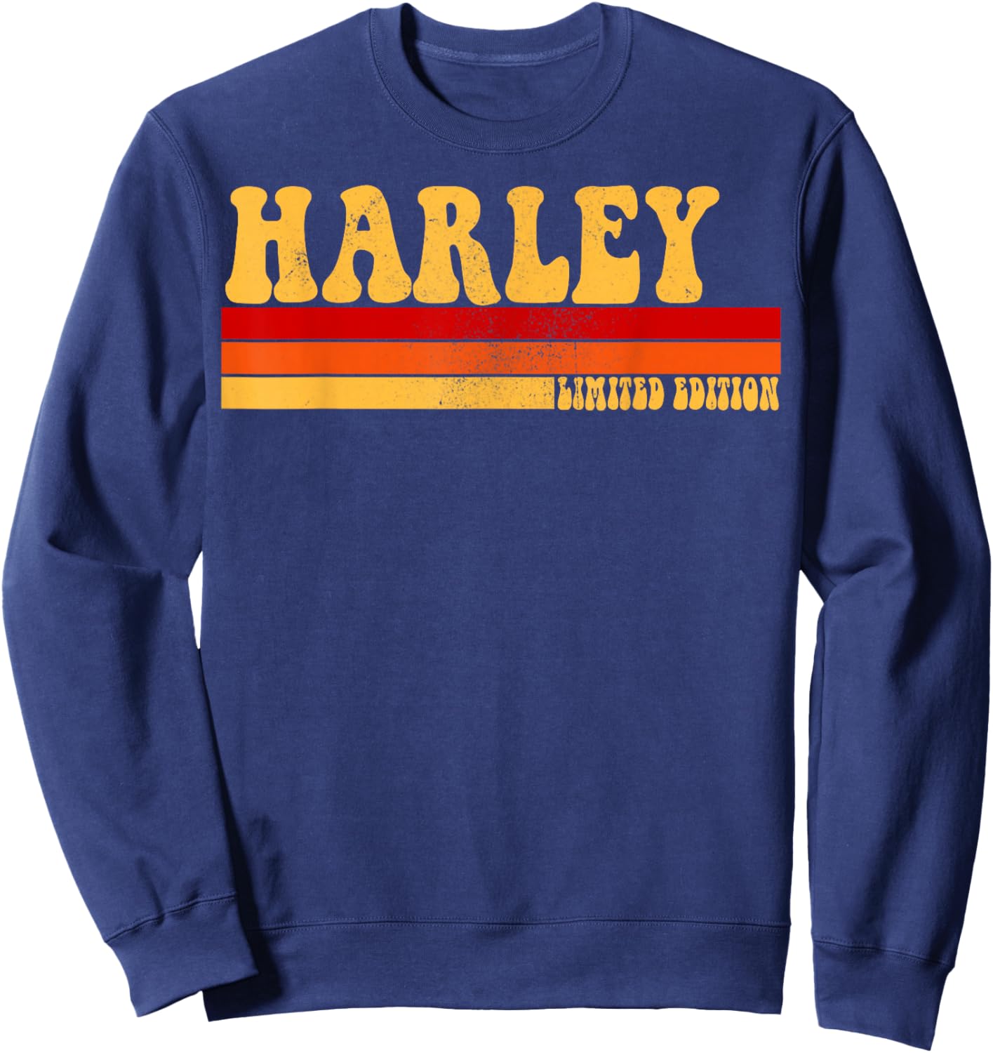 HARLEY Name Personalized Idea Men Retro Vintage HARLEY Sweatshirt - Sweatshirt | Navy