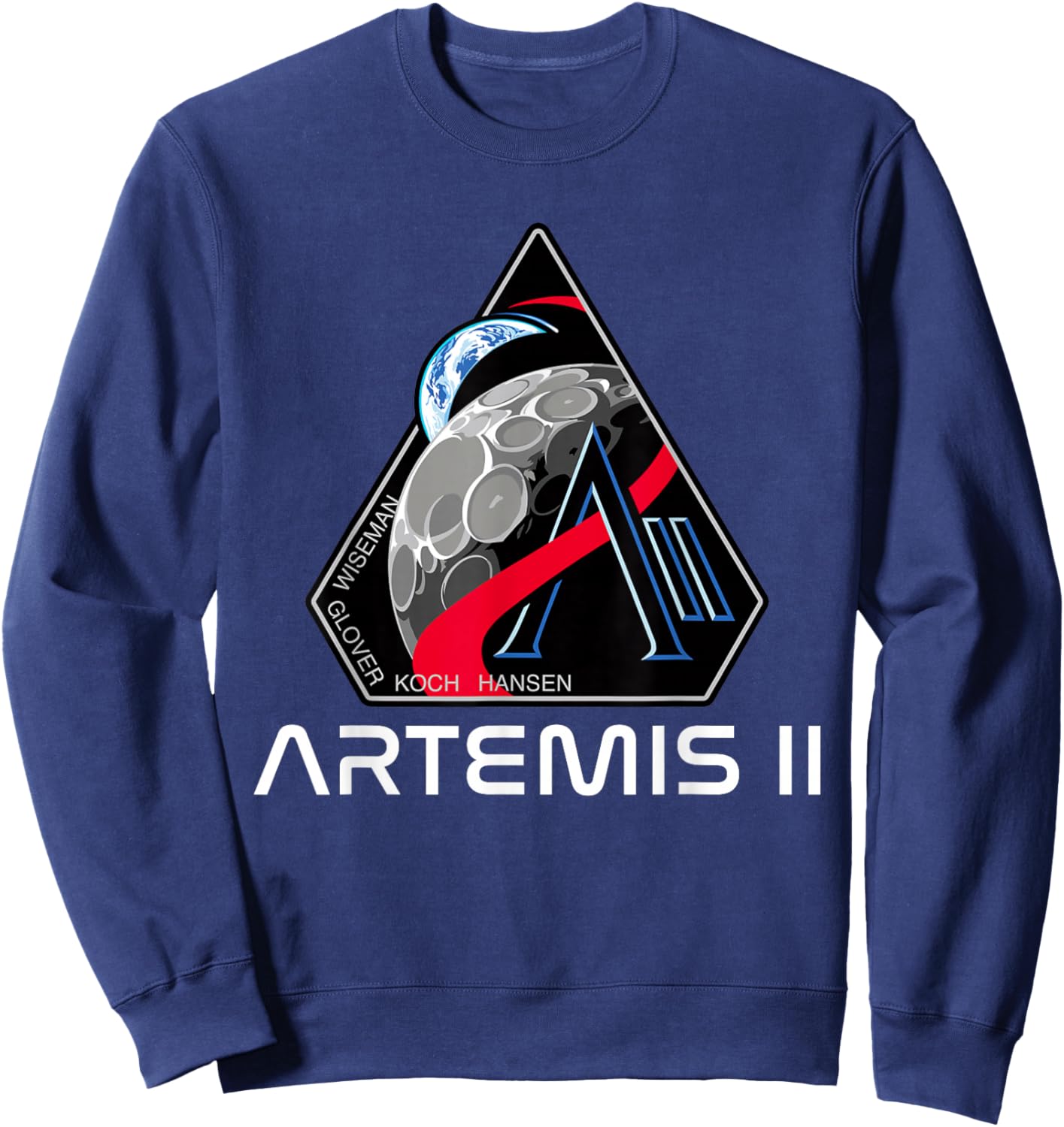 Artemis II Moon Mission Crew Space Exploration Sweatshirt - Sweatshirt | Navy