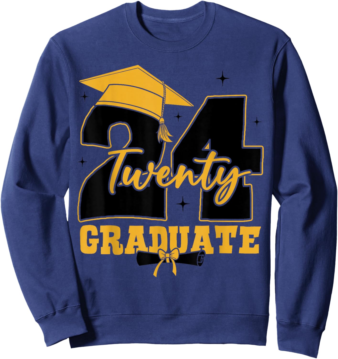 2024 Graduate Class of 2024 Senior High School Graduation Sweatshirt - Sweatshirt | Navy