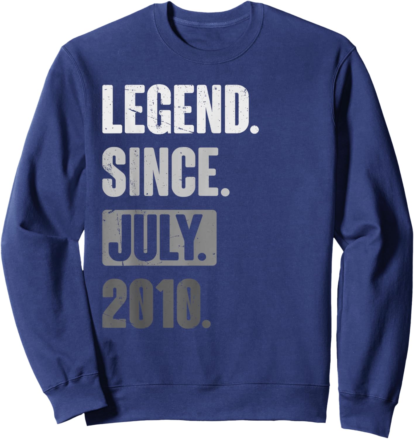 Retro 16 Years Old Legend Since July 2010 16th Birthday Sweatshirt - Sweatshirt | Navy
