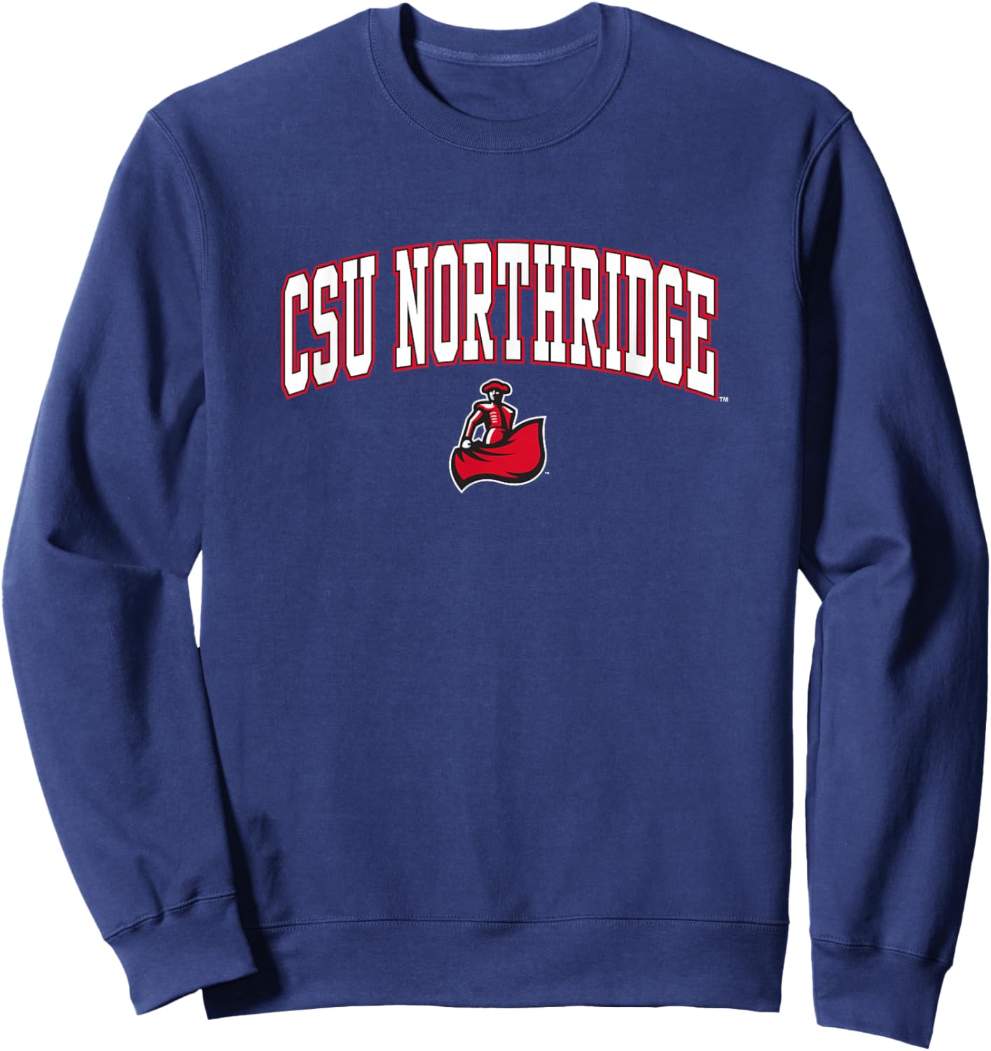 Cal State Northridge Matadors Arch Over Black Sweatshirt - Sweatshirt | Navy