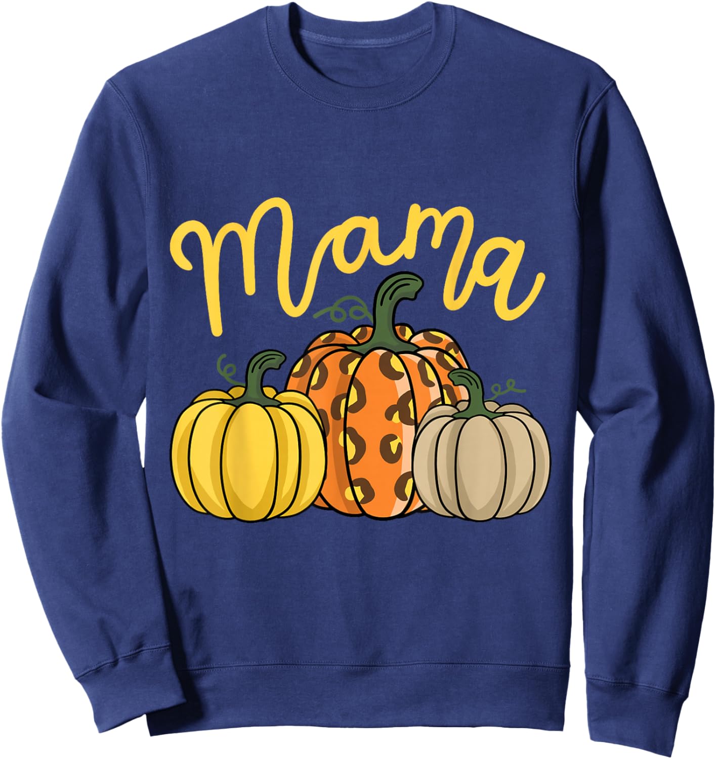 Mama and Mini Mommy and Me Matching Thanksgiving Adults Sweatshirt - Sweatshirt | Navy