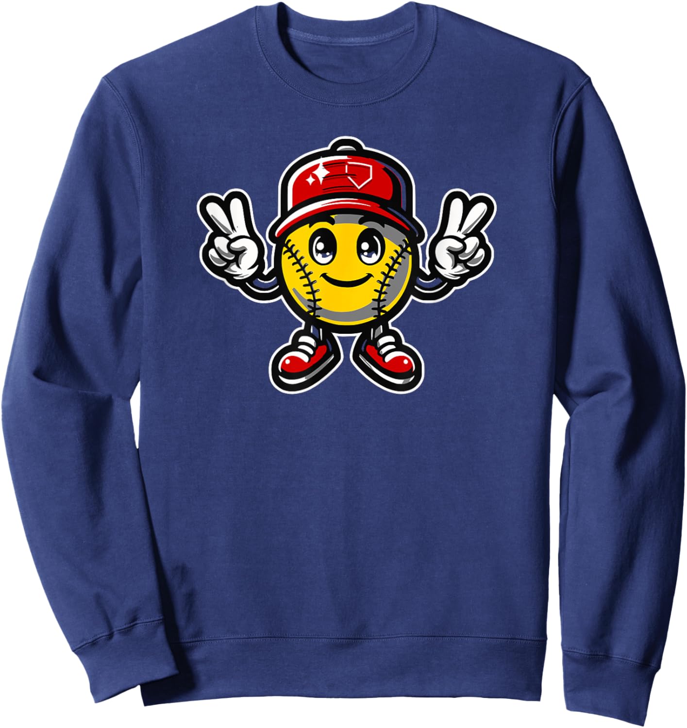 Hit Streak Softball Guy Sweatshirt - Sweatshirt | Navy
