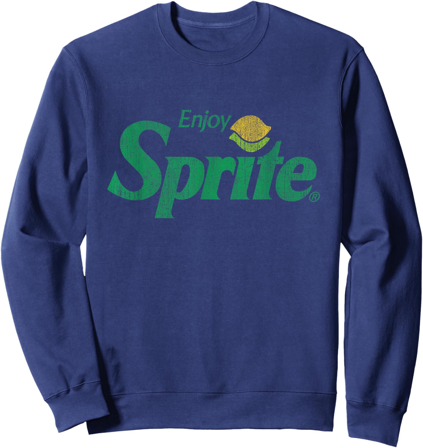 Enjoy Sprite Distressed Logo Sweatshirt - Sweatshirt | Navy