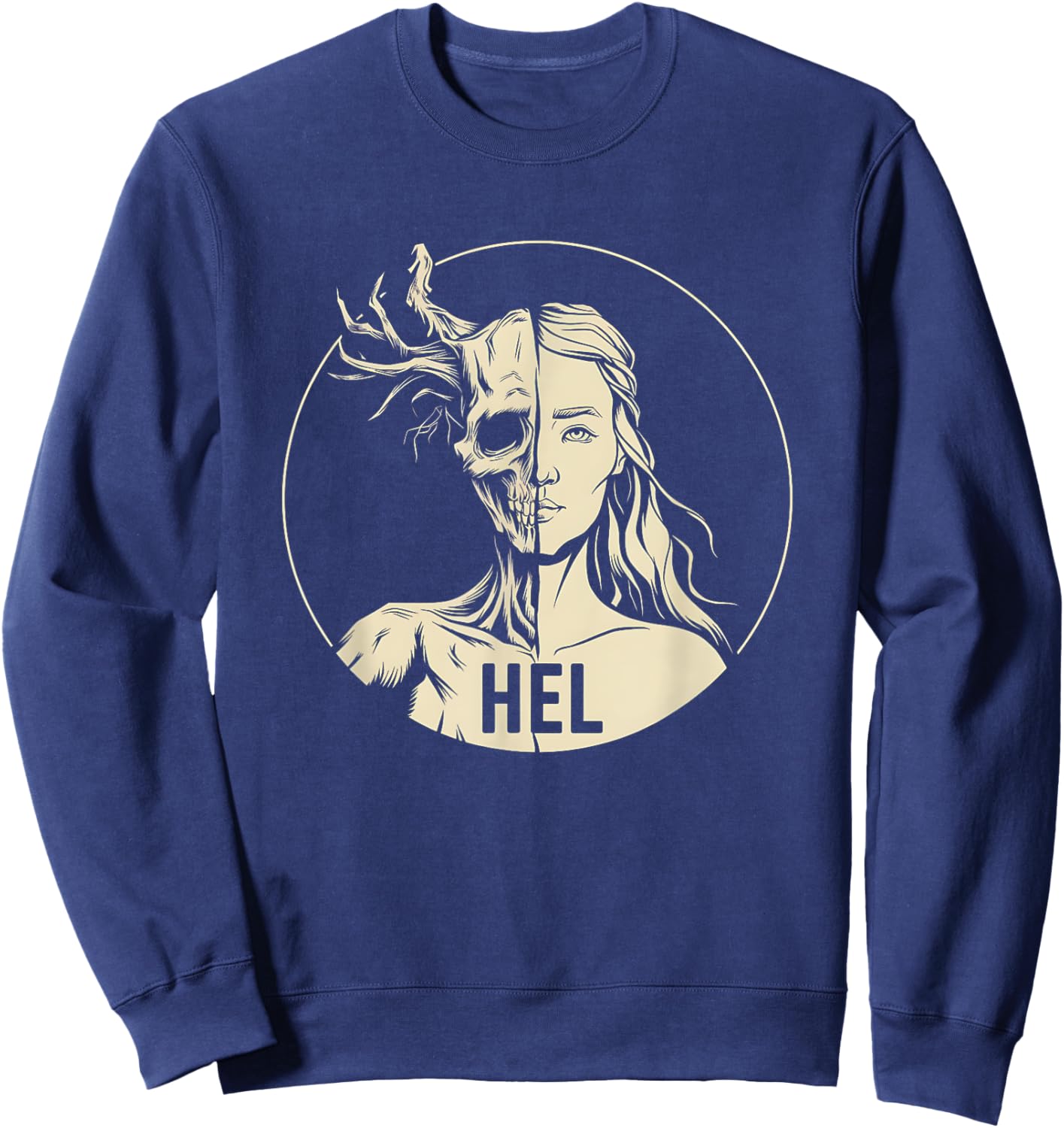 Hel Viking Goddess of the Underworld Hel Sweatshirt - Sweatshirt | Navy