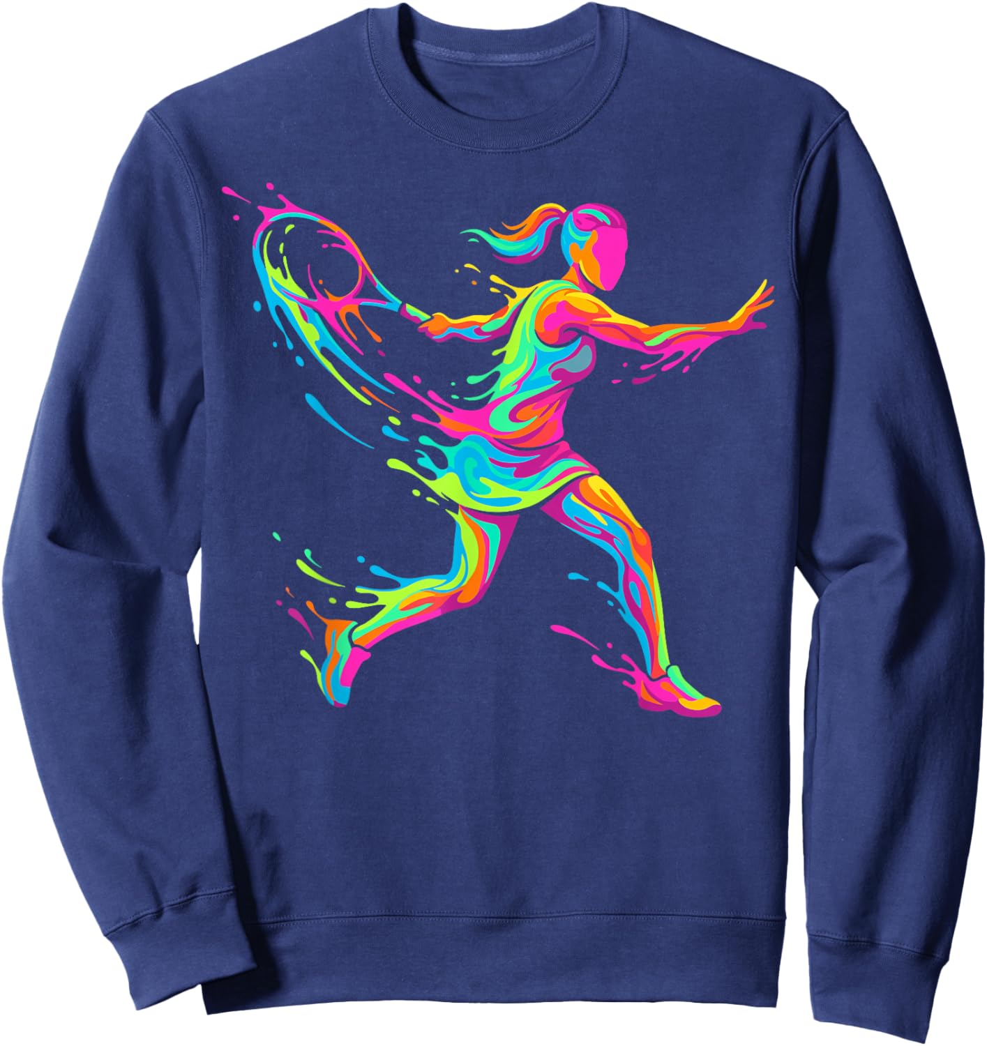 Tennis Player Woman Child and Girl Sweatshirt - Sweatshirt | Navy