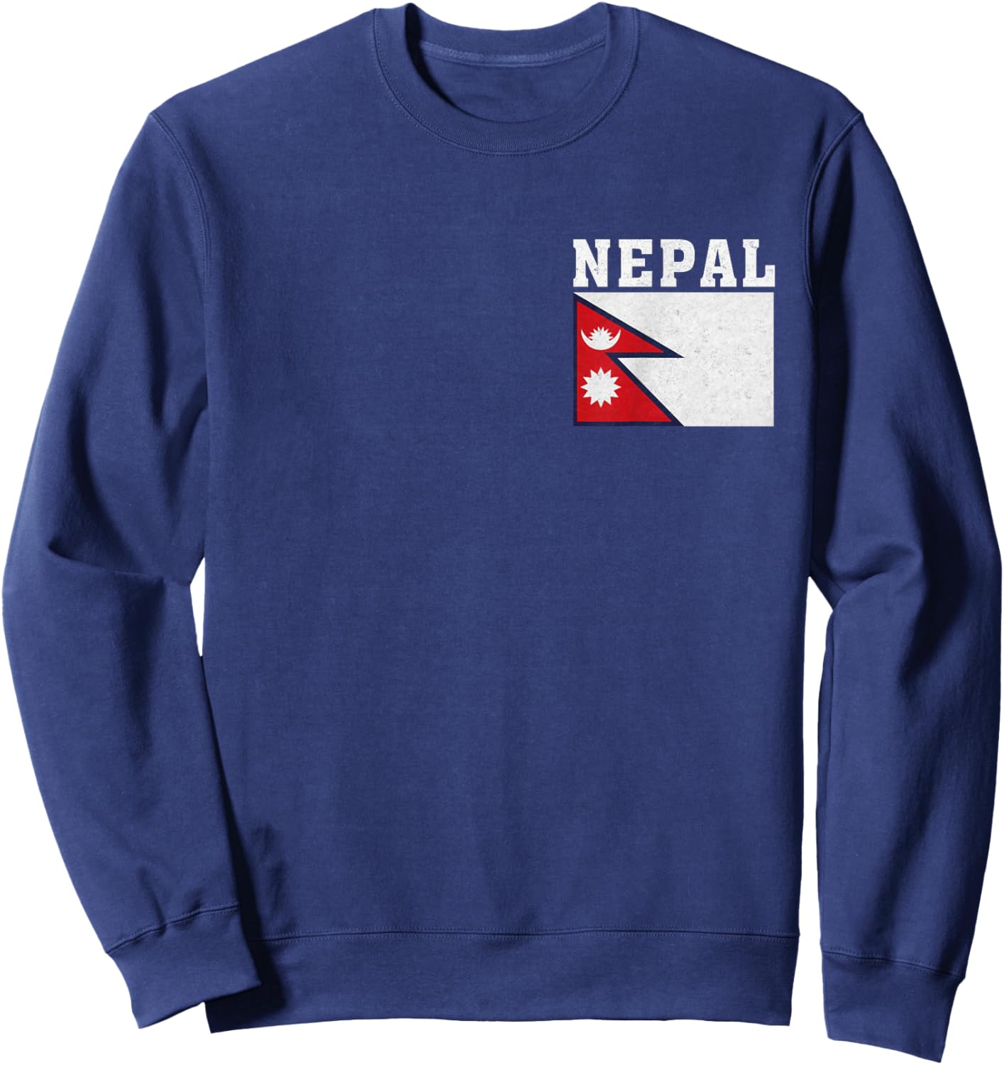 Nepal Flag Patriotic National Roots Souvenir Sweatshirt - Sweatshirt | Navy