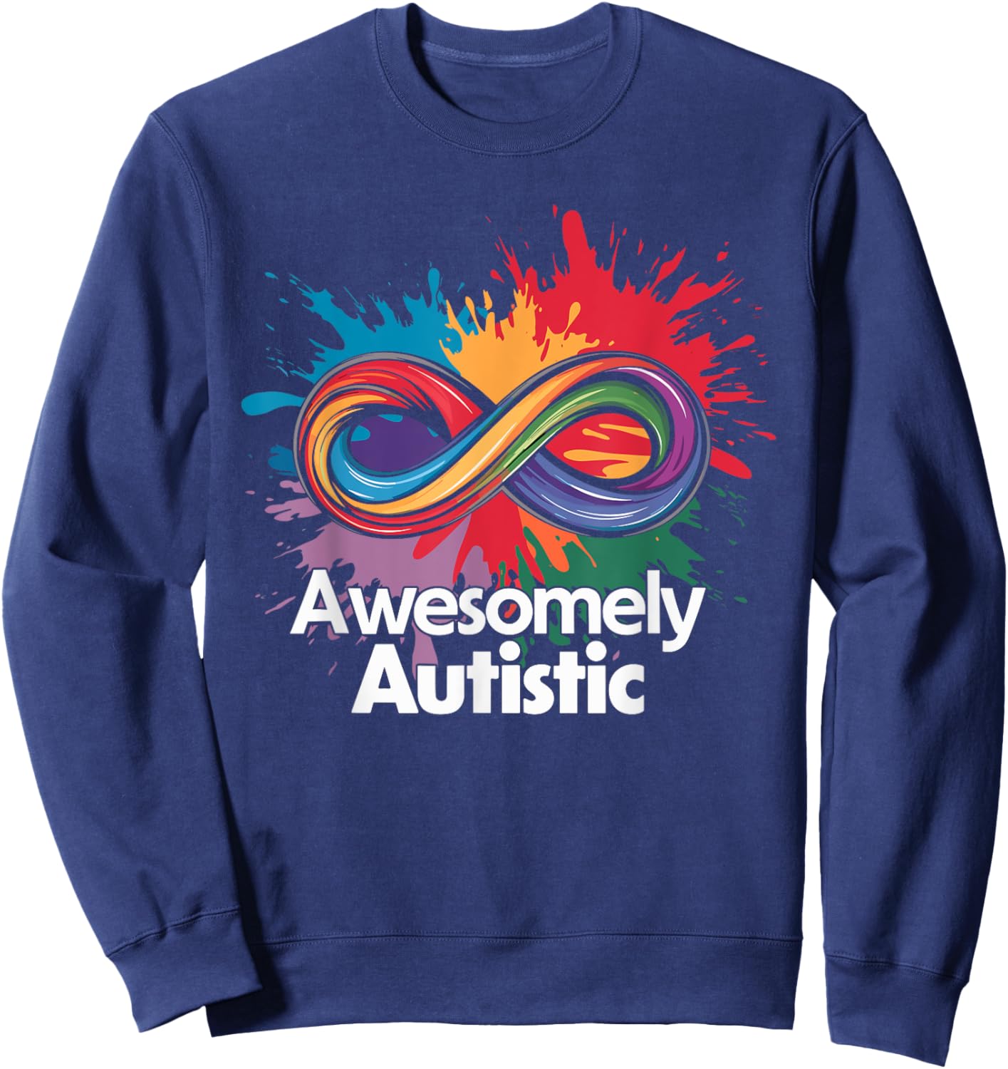 Autism Awesomely Autistic Autism Awareness Sweatshirt - Sweatshirt | Navy