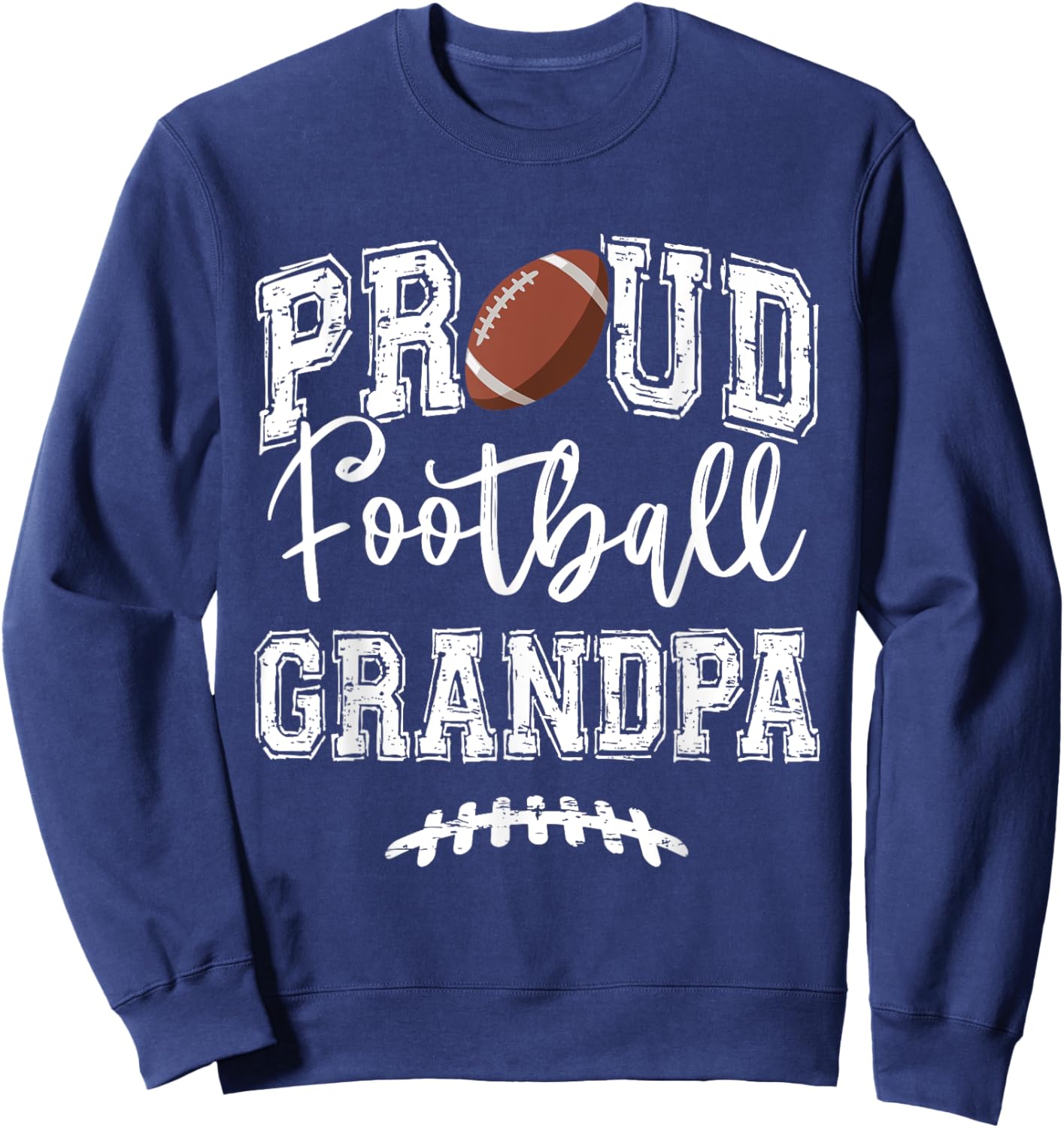 Proud Football Grandpa Funny College That's My Nephew Sweatshirt - Sweatshirt | Navy