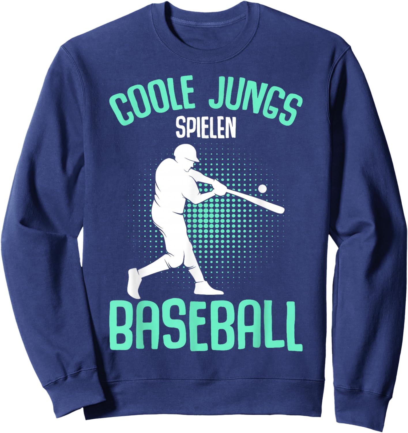 Coole Jungs spielen Baseball Kinder Jungen Sweatshirt - Sweatshirt | Navy