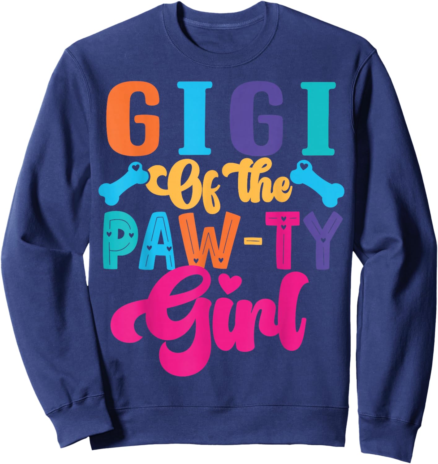 Gigi of The Paw-ty Girl Dog Family Matching Party Sweatshirt - Sweatshirt | Navy
