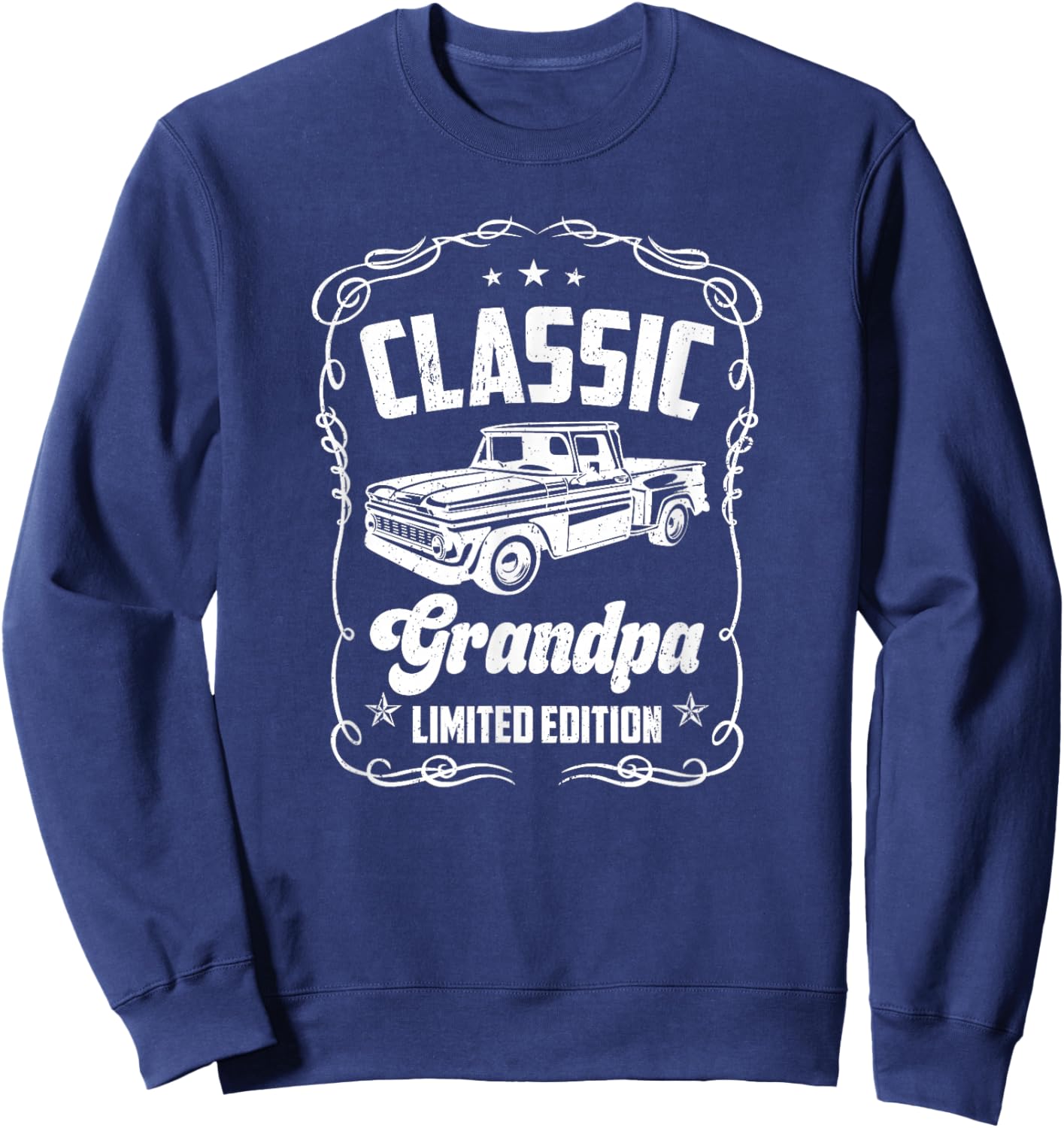 Classic Grandpa Old Pickup Truck Enthusiast Sweatshirt - Sweatshirt | Navy