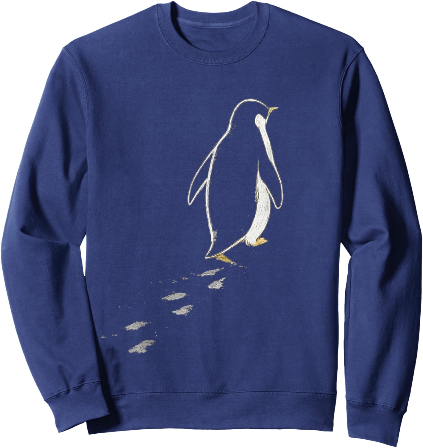 Lonely Penguin Minimalist Art Sweatshirt - Sweatshirt | Navy
