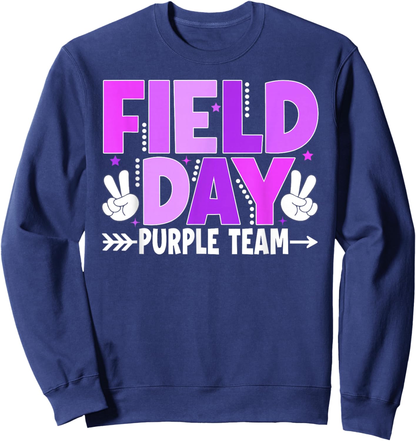 Field Day Purple Team Fun Day Boys Girls Kids Field Day 2026 Sweatshirt - Sweatshirt | Navy
