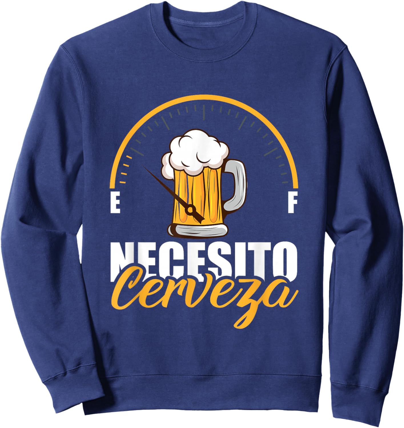 Buveur de bière Mexicain drôle Necesito Cerveza Sweatshirt - Sweatshirt | Navy
