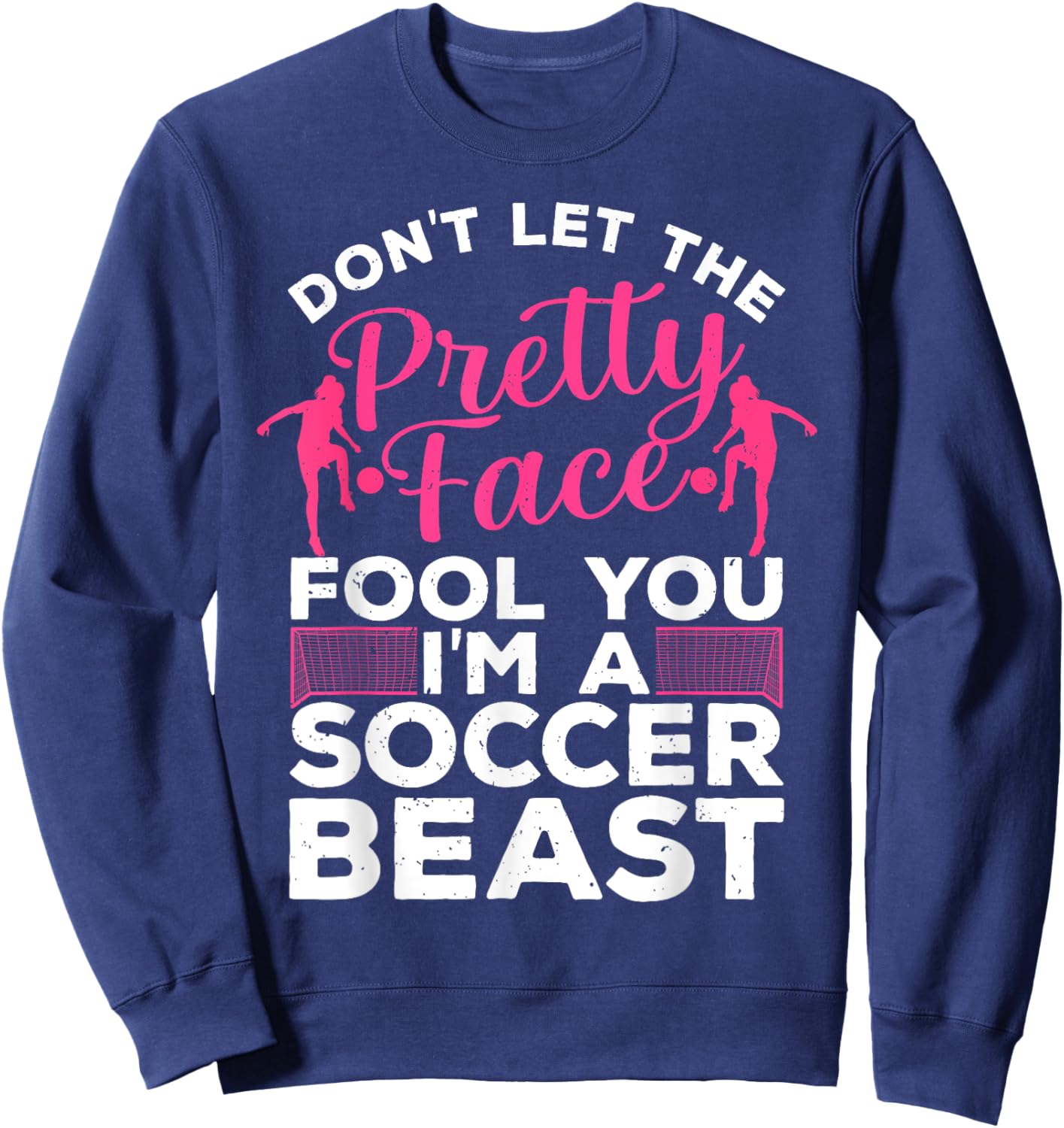 Funny Soccer Art Girls Soccer Player Soccer Lover Sweatshirt - Sweatshirt | Navy
