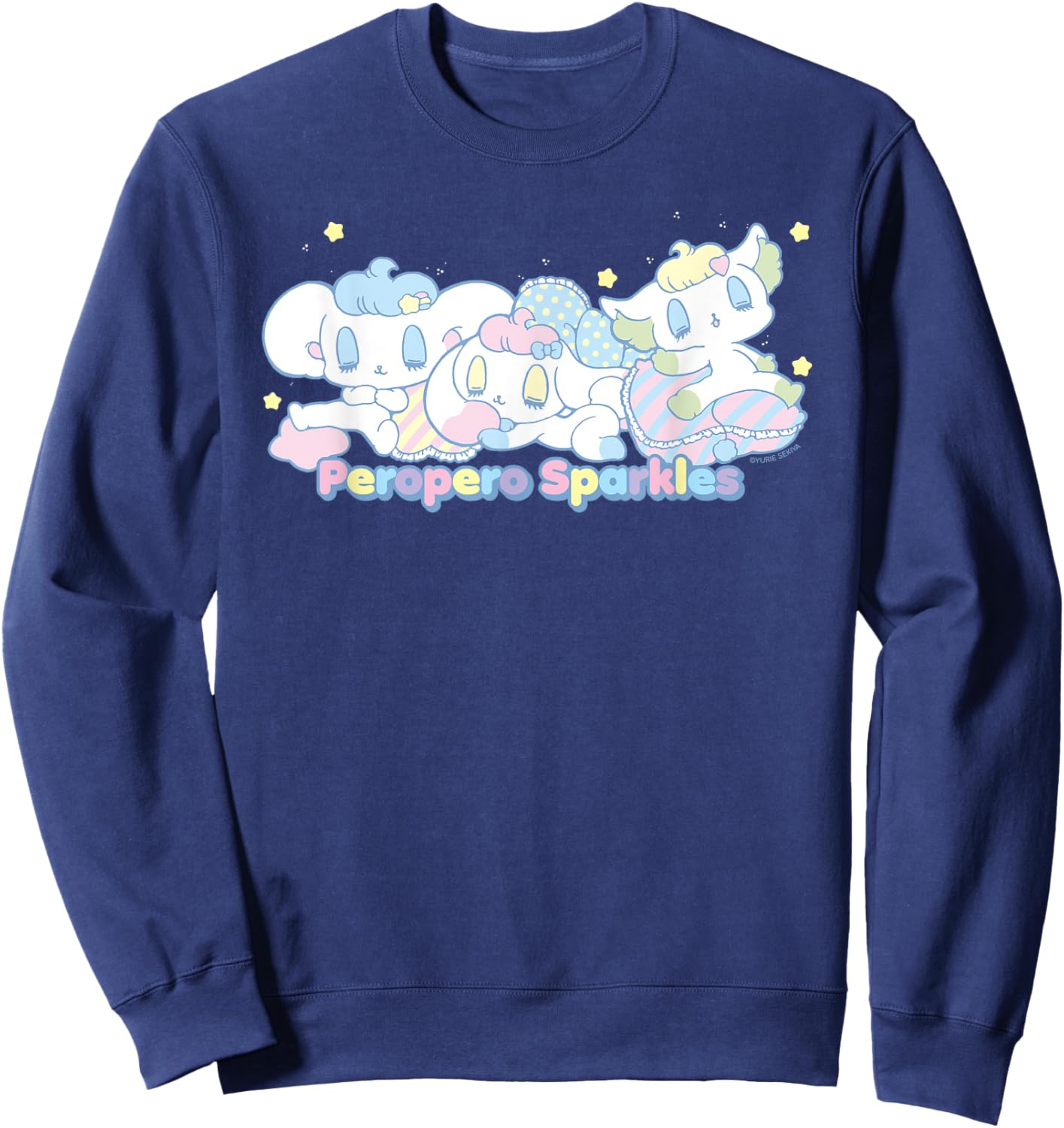 PeroPero Sparkles Manga Rue Love Hearts Valentines Kawaii Sweatshirt - Sweatshirt | Navy