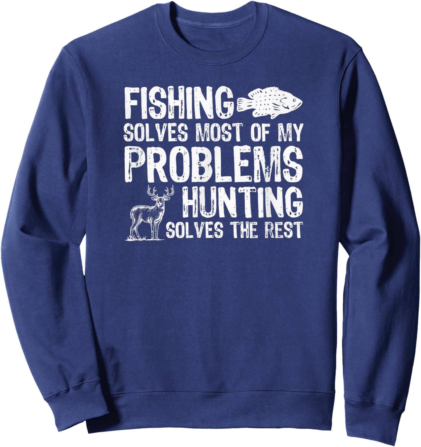 Wilderness Wisdom for Fishing & Hunting Adventures Sweatshirt - Sweatshirt | Navy