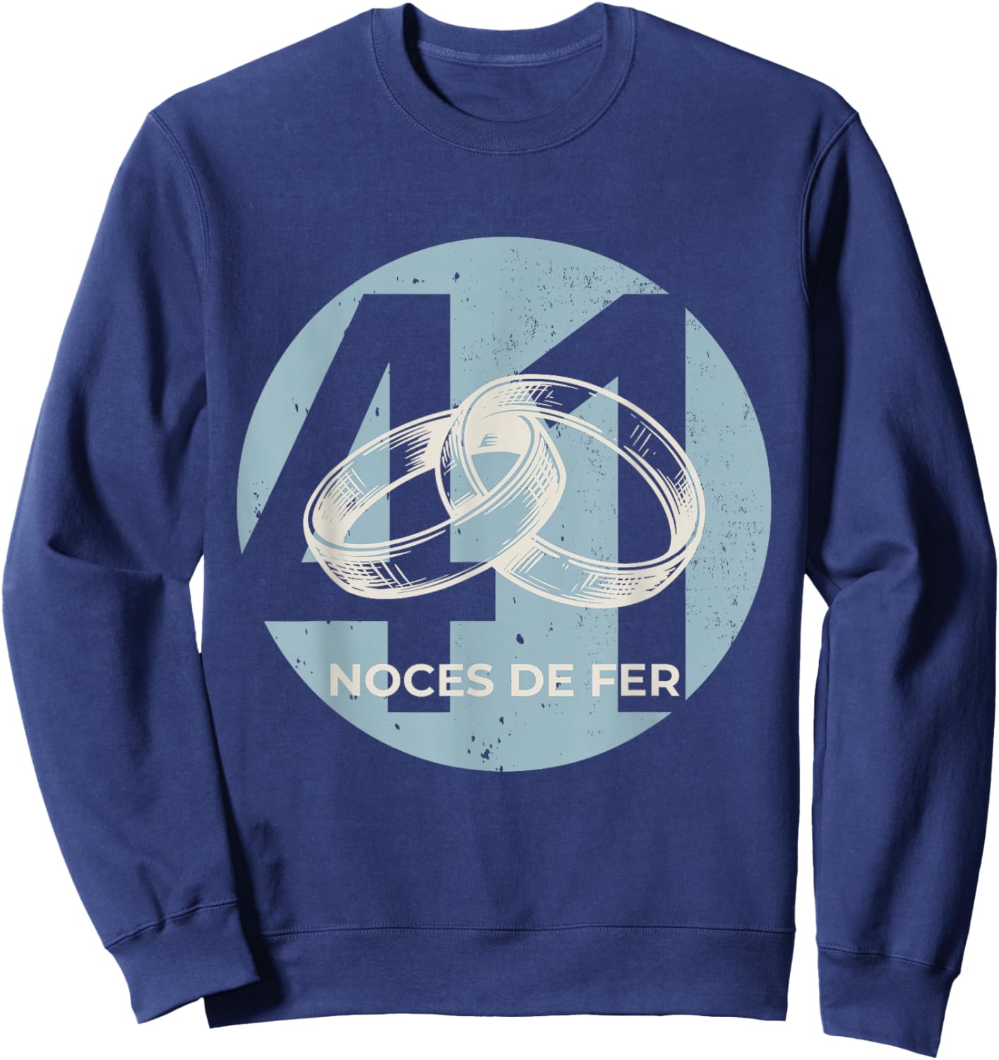 Gift Couple 41 Years of Wedding – Iron Wedding Anniversary Sweatshirt - Sweatshirt | Navy