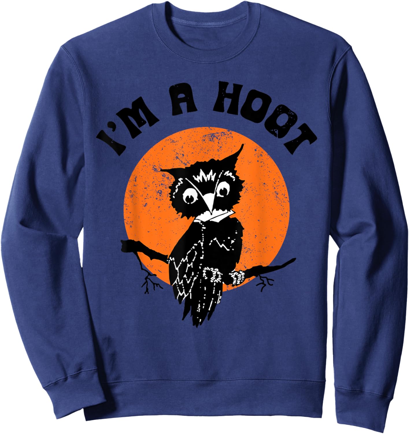 Funny Halloween I'm a hoot , Women Sweatshirt - Sweatshirt | Navy