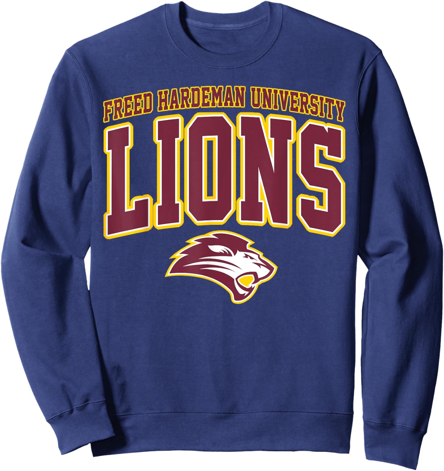 Freed-Hardeman University Lions Arch Vintage Sports Design Sweatshirt - Sweatshirt | Navy