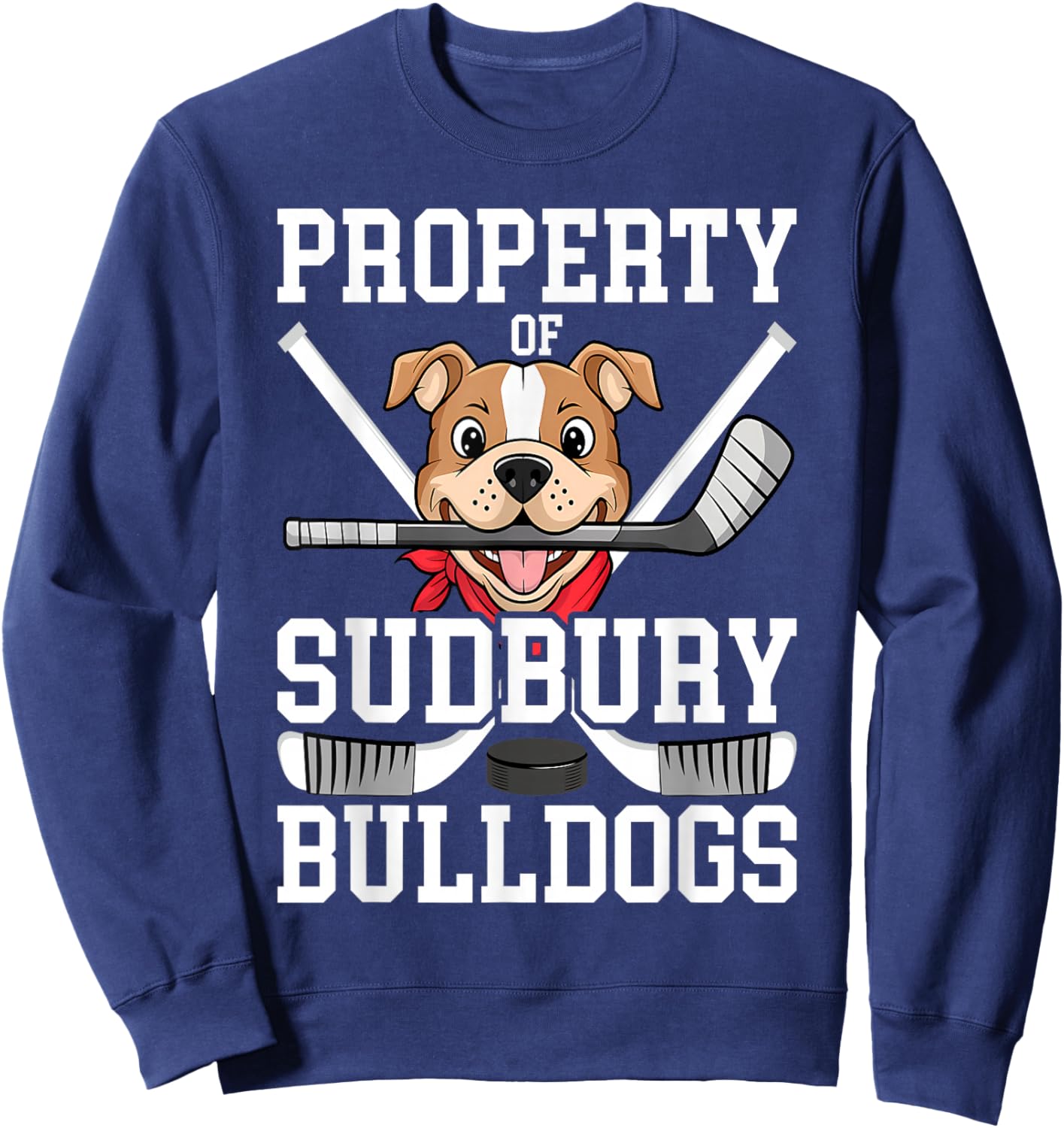 Men Women Property of Sudbury Bulldog Funny Sweatshirt - Sweatshirt | Navy
