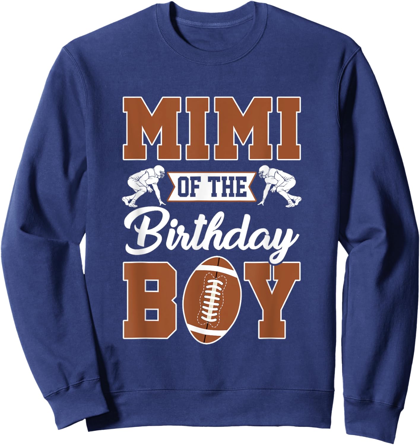 Mimi Of The Birthday Boy Football Party Family Matching Sweatshirt - Sweatshirt | Navy