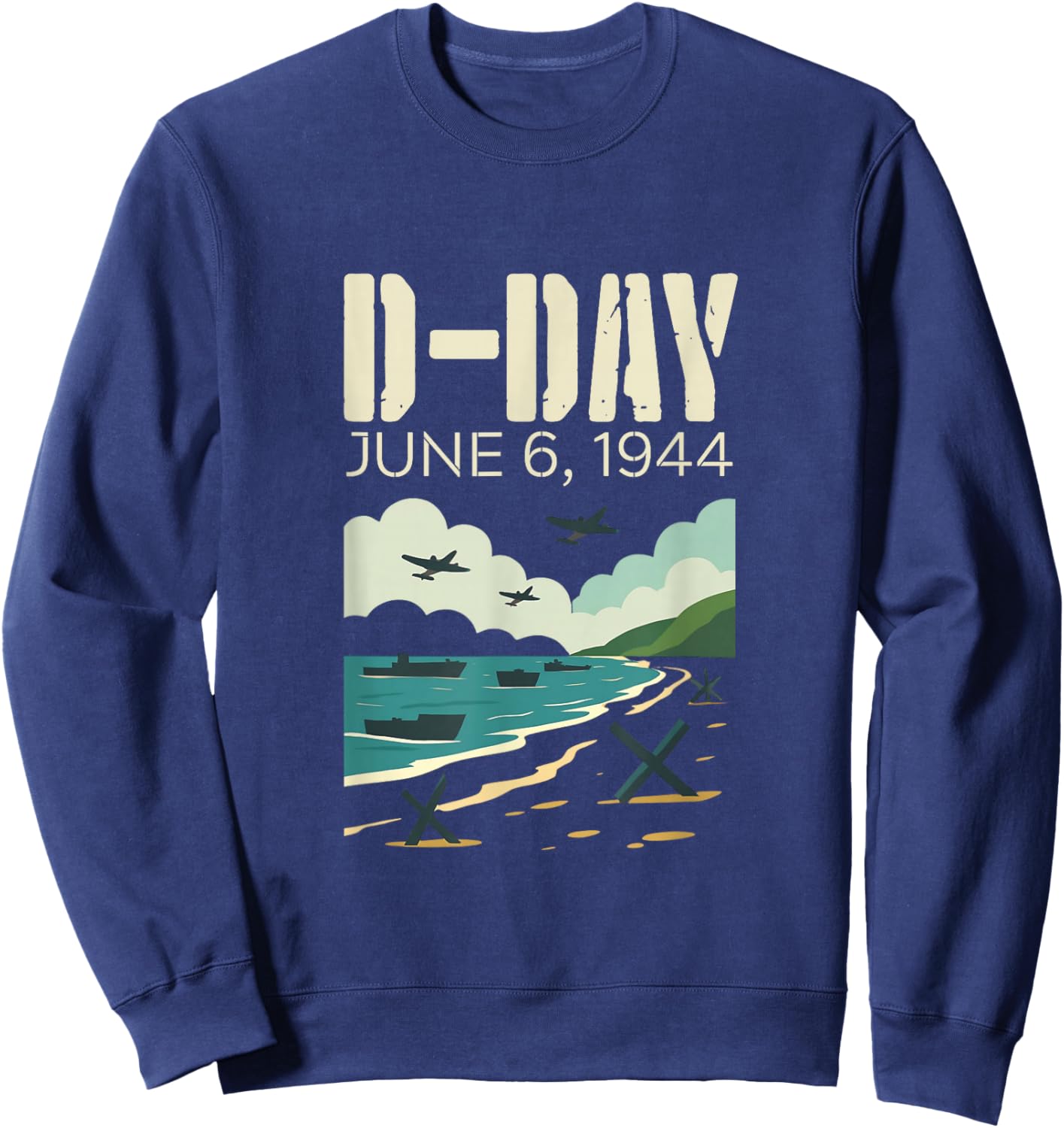 Jour J |6 Juin 1944 | Édition commémorative | Débarquements en Normandie Sweatshirt - Sweatshirt | Navy