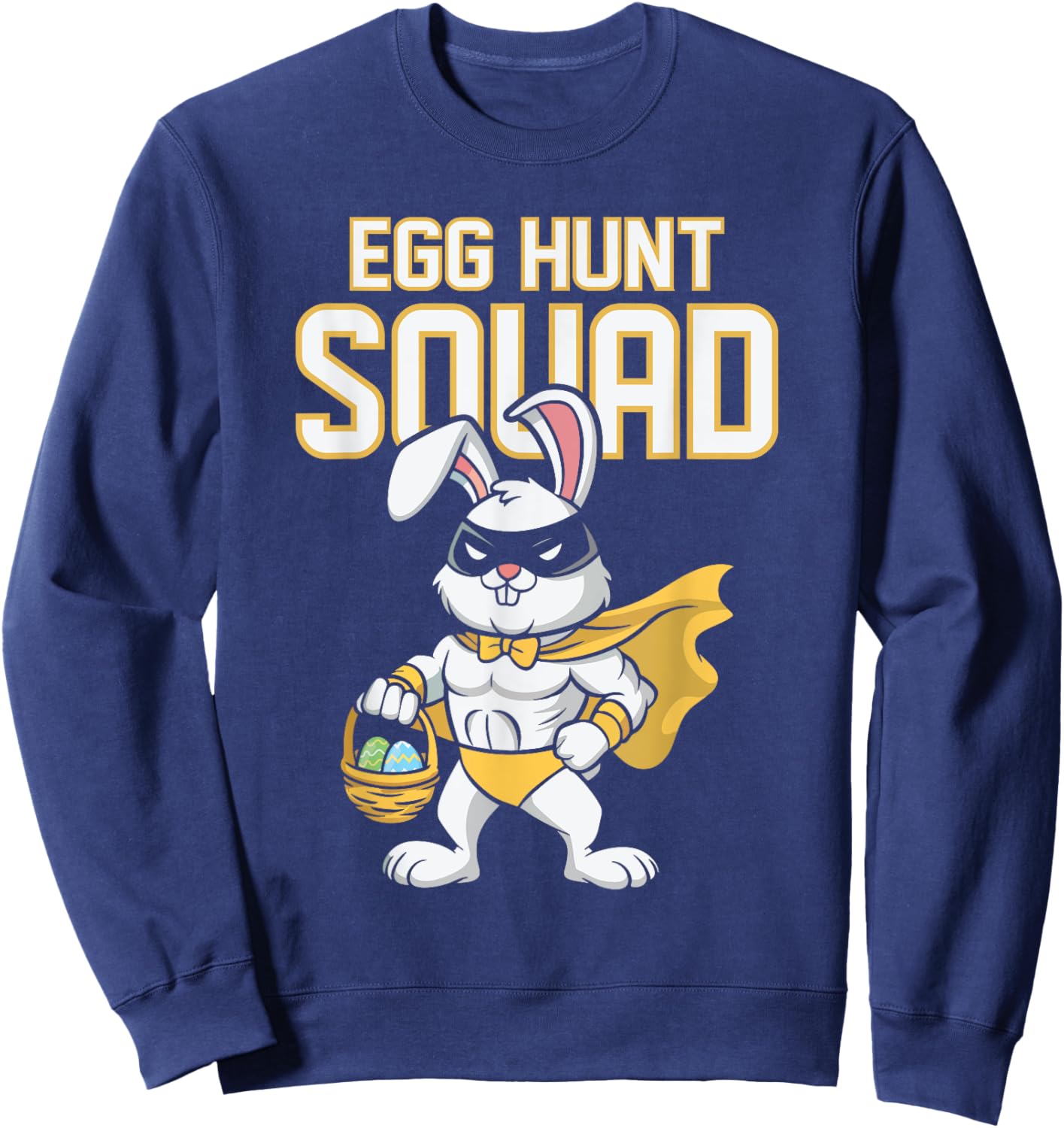 Egg Hunt Squad Bunny Family Matching Easter Party Sweatshirt - Sweatshirt | Navy