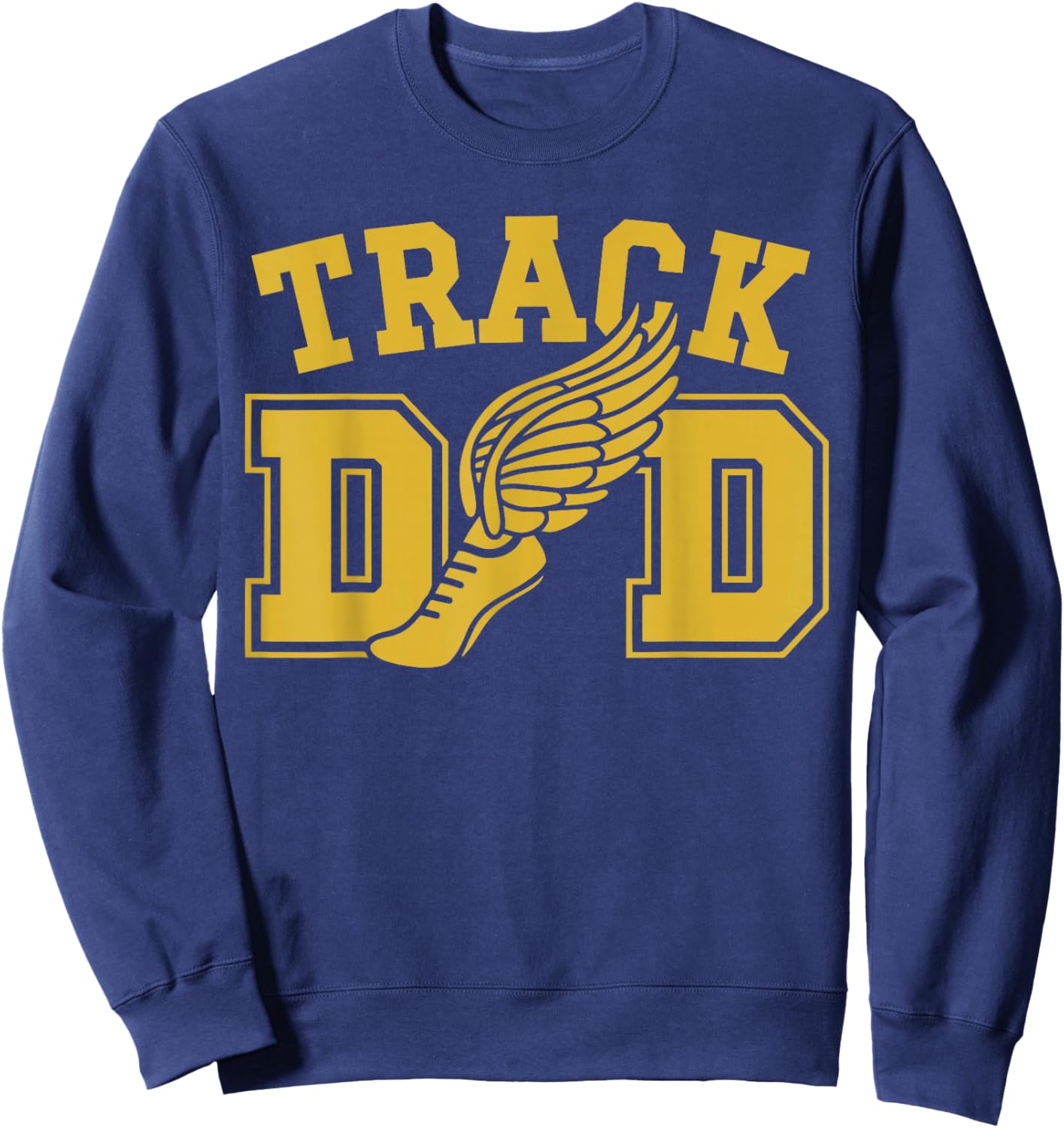 Track Dad Groovy Track & Field Athlete Family Matching Sport Sweatshirt - Sweatshirt | Navy