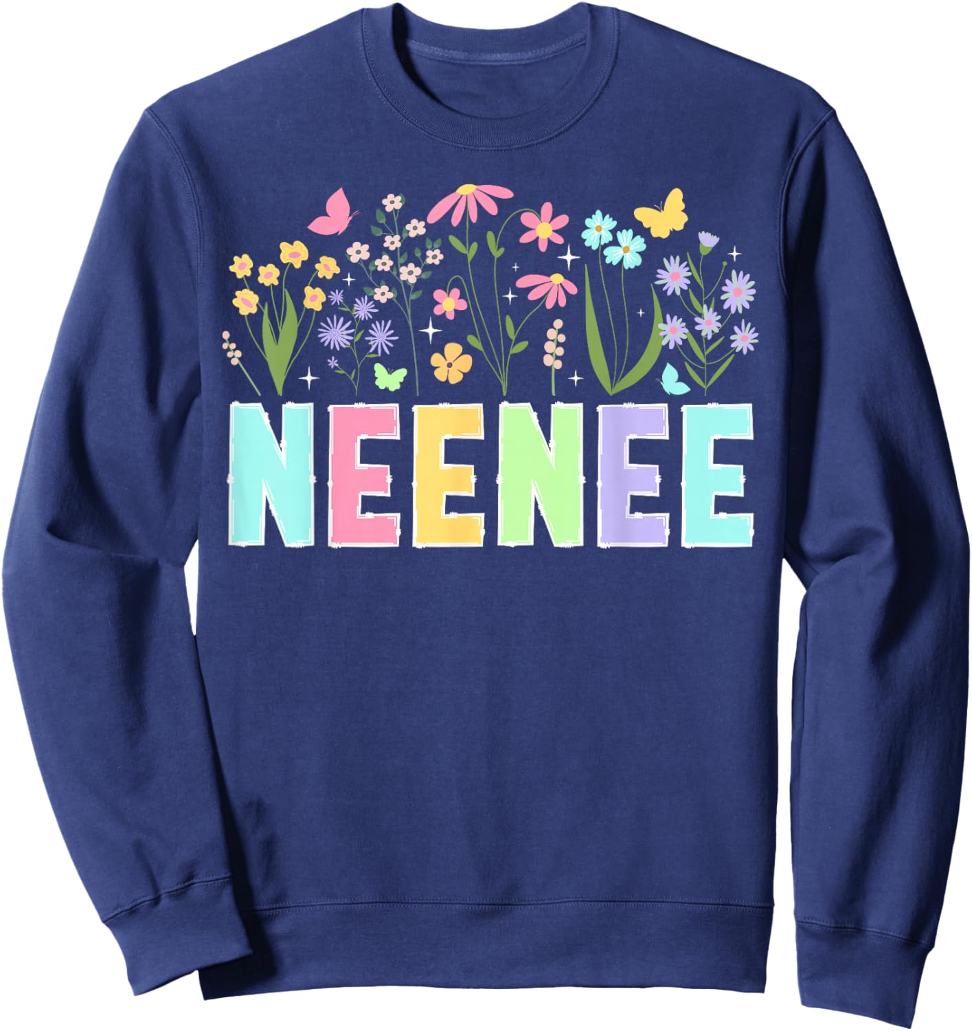 Neenee Flowers Neenee Grandmother Neenee Grandma Sweatshirt - Sweatshirt | Navy