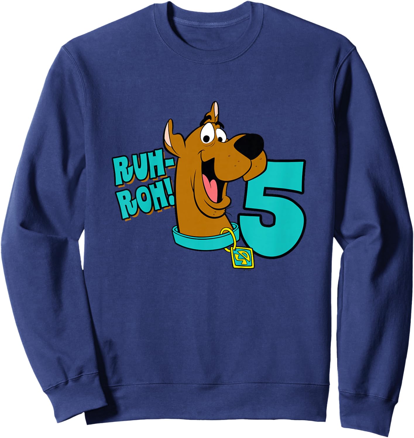 Kids Scooby-Doo 5th Birthday Ruh-Roh! I'm 5! Sweatshirt - Sweatshirt | Navy