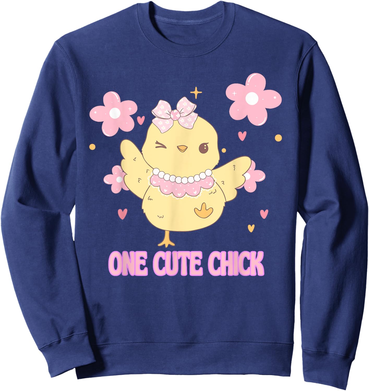 One Cute Chick - Funny Easter Chick for Kids Sweatshirt - Sweatshirt | Navy
