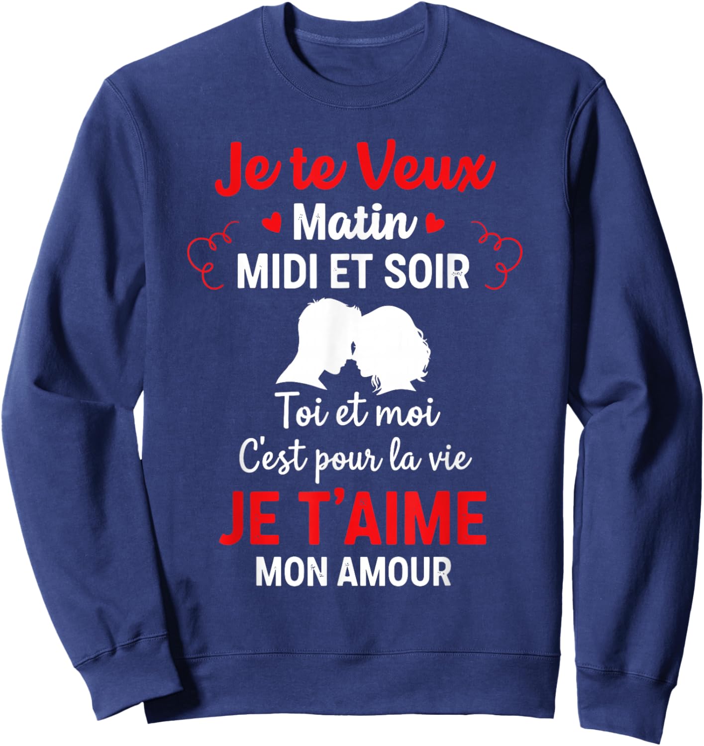 Valentine's Day You And Me Love Couple Matching Valentine's Day Sweatshirt - Sweatshirt | Navy