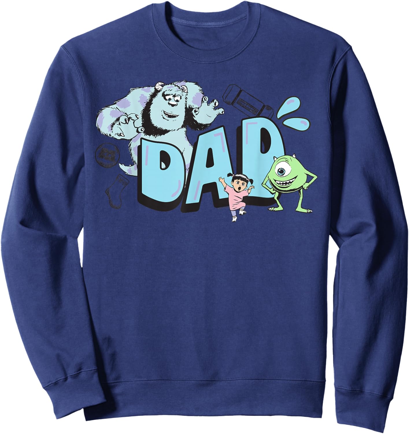 Disney & Pixar's Monsters, Inc. Dad Mike Sulley & Boo Sweatshirt - Sweatshirt | Navy