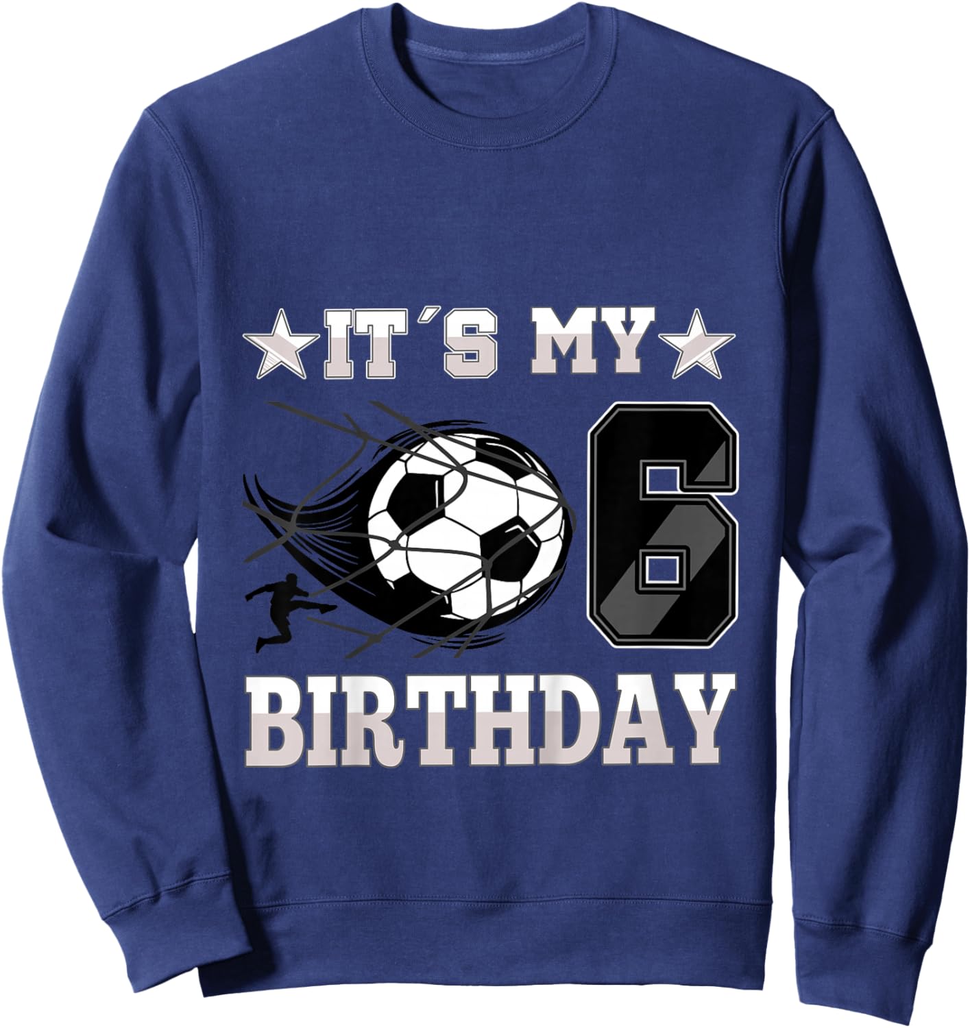 Soccer Birthday Party - 6th Birthday Boy 6 Years Old Sweatshirt - Sweatshirt | Navy