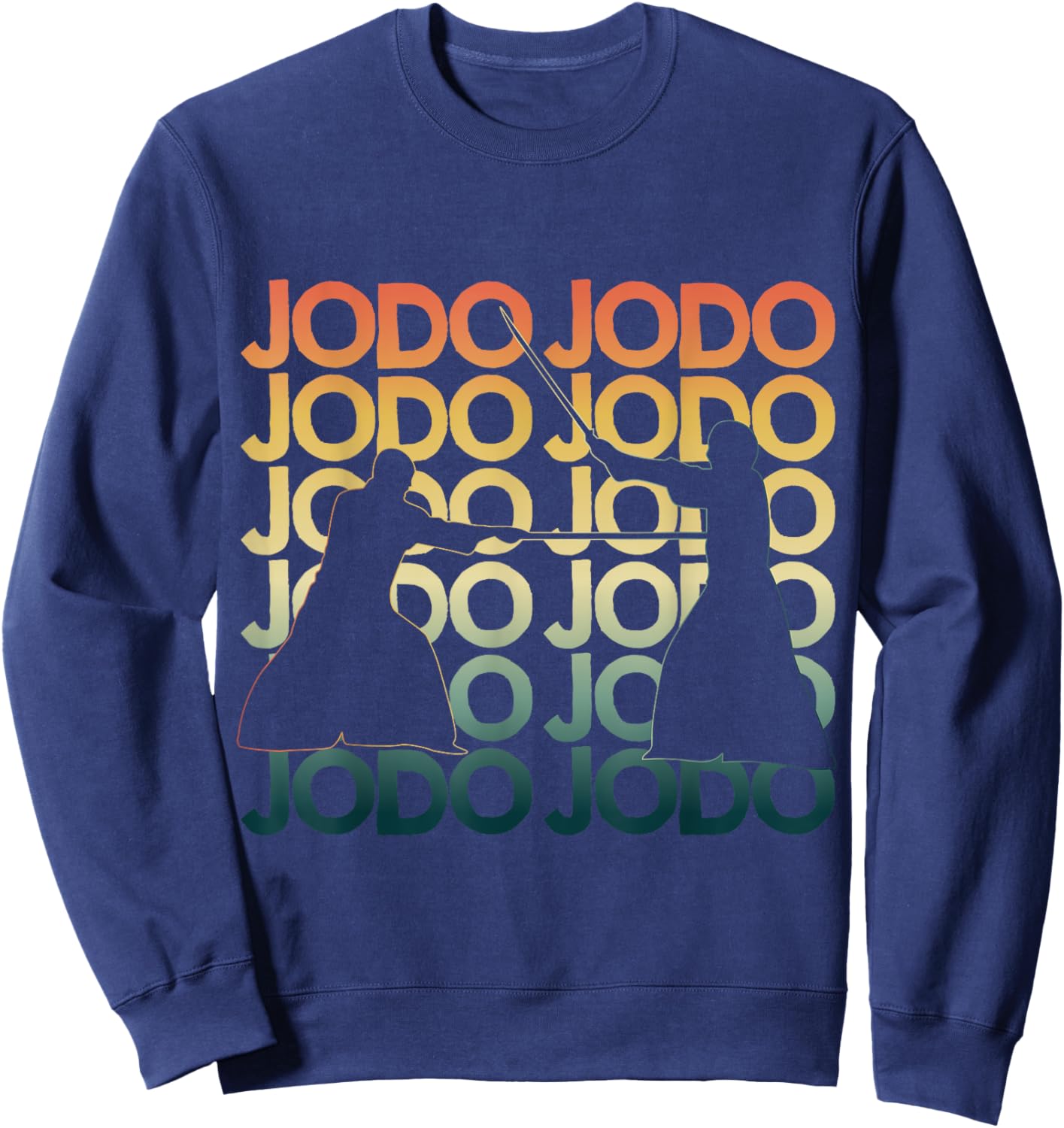 Retro jodo Repetitive Vintage Fighter Sweatshirt - Sweatshirt | Navy