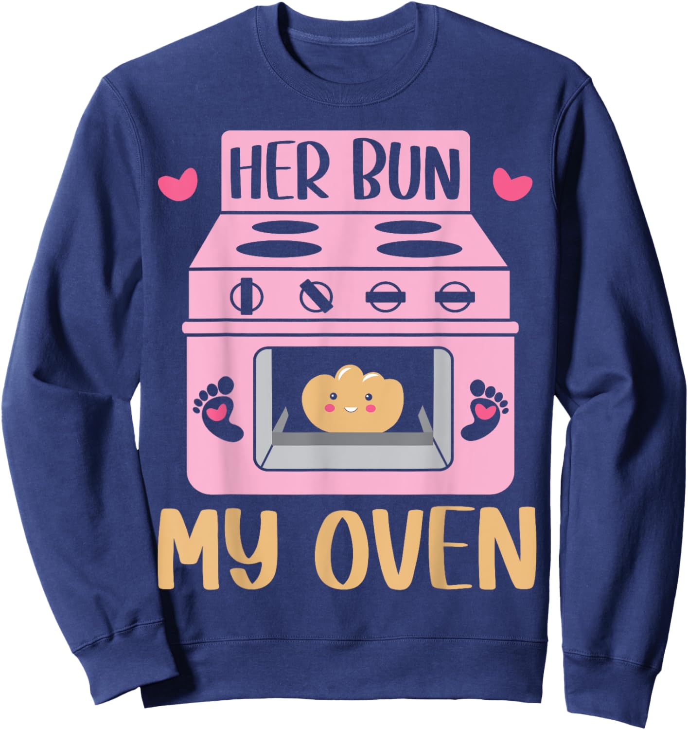 Her Bun My Oven - Surrogate Mother Sweatshirt - Sweatshirt | Navy