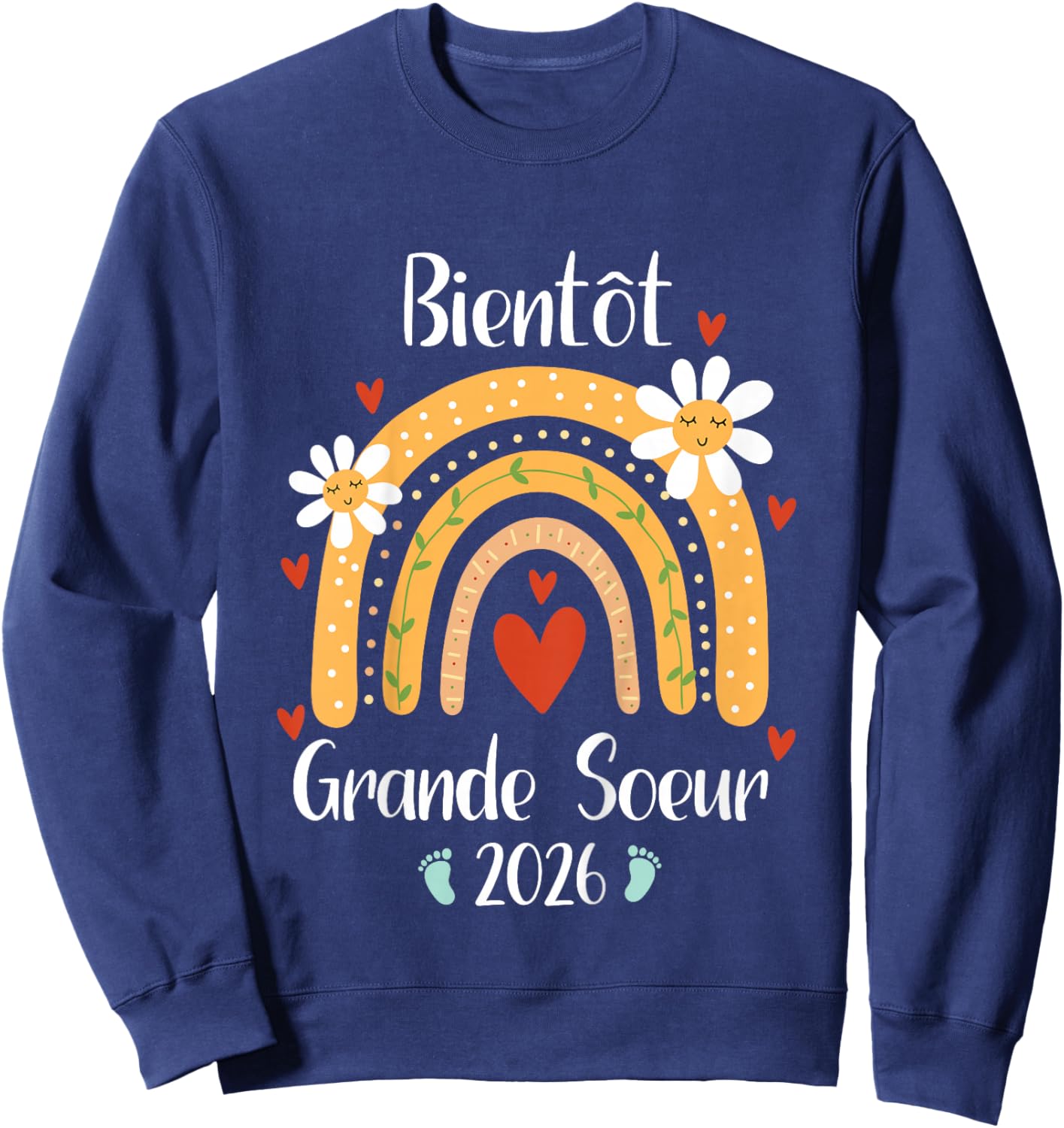 Future Grande Sœur 2026 Je Vais être Grande Soeur 2026 Sweatshirt - Sweatshirt | Navy