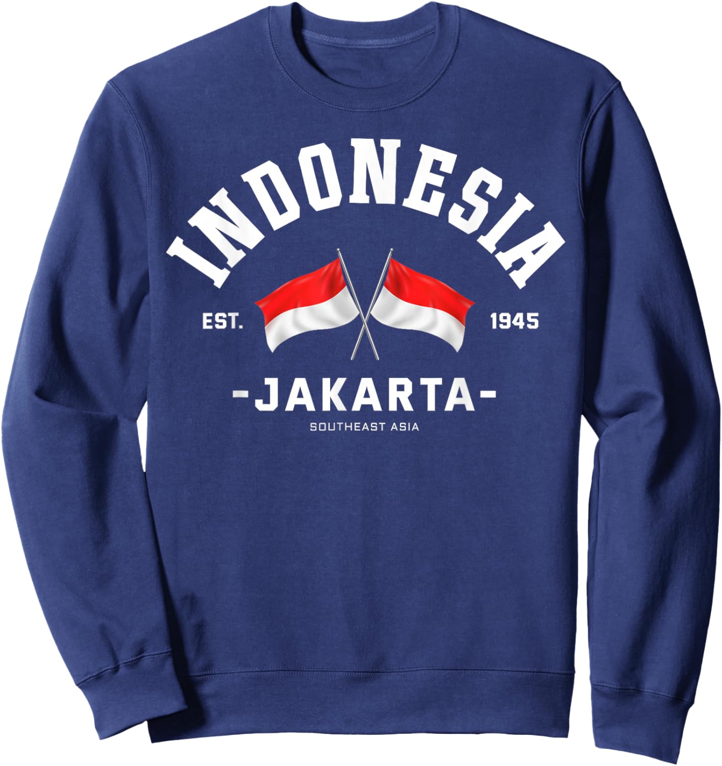 Indonesian Home Gift with Indonesian Flag Sweatshirt - Sweatshirt | Navy