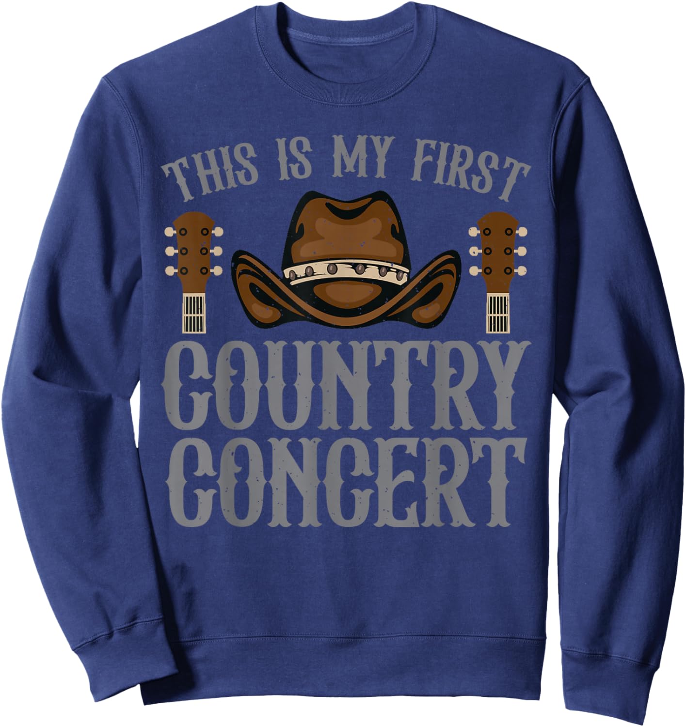Country Concert Art Women Kids Country Music Lover Sweatshirt - Sweatshirt | Navy