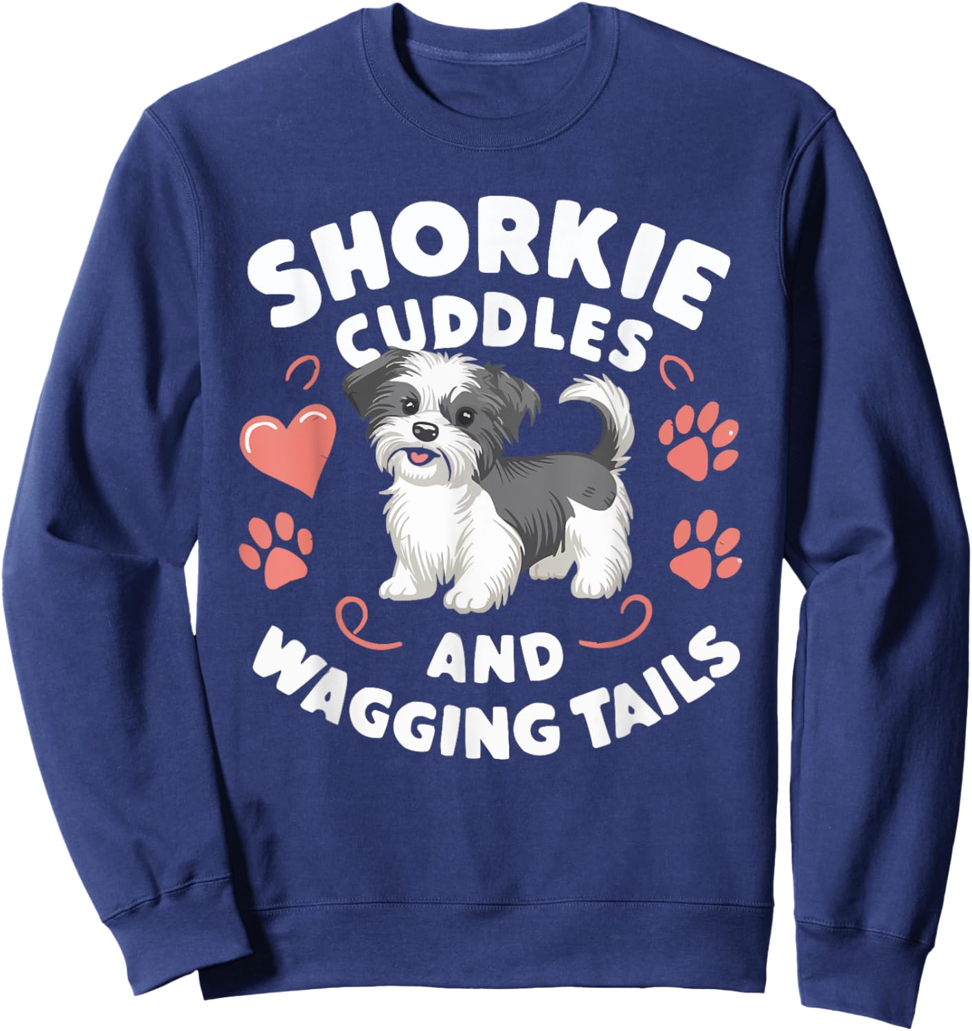 Shorkie Owner Dog Lover Puppy Shih Tzu Yorkshire Terrier Sweatshirt - Sweatshirt | Navy
