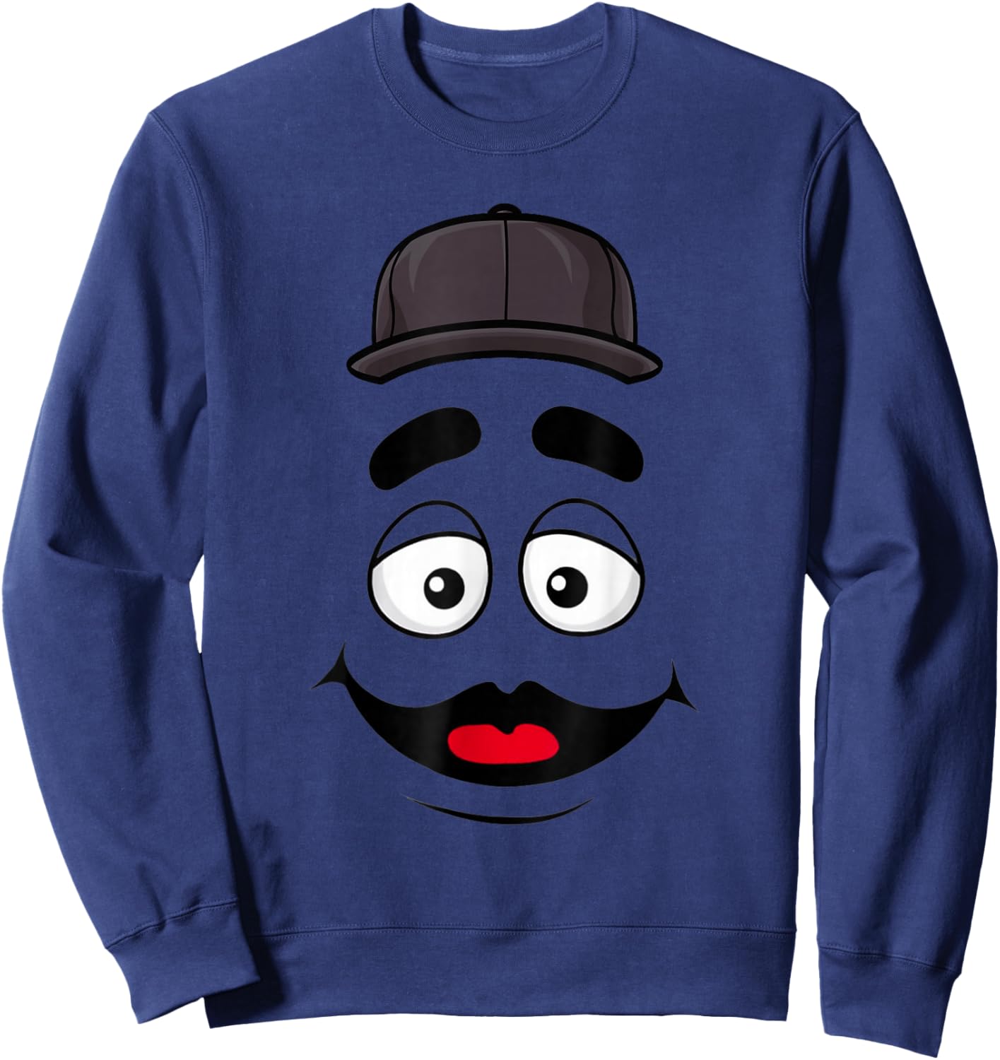 Funny Grimace Face For Halloween Costume Sweatshirt - Sweatshirt | Navy